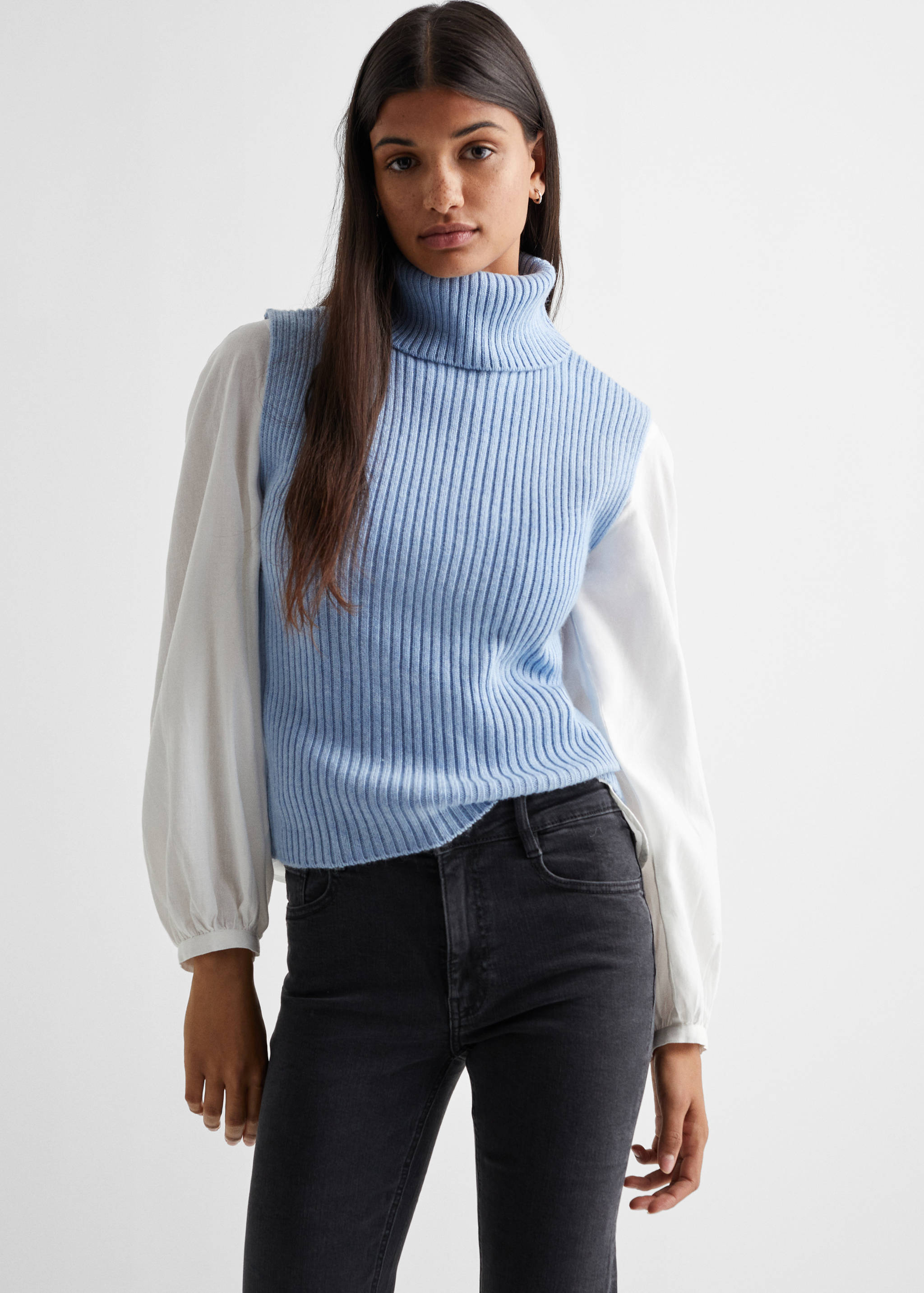 Chunky-knit gilet - Medium plane