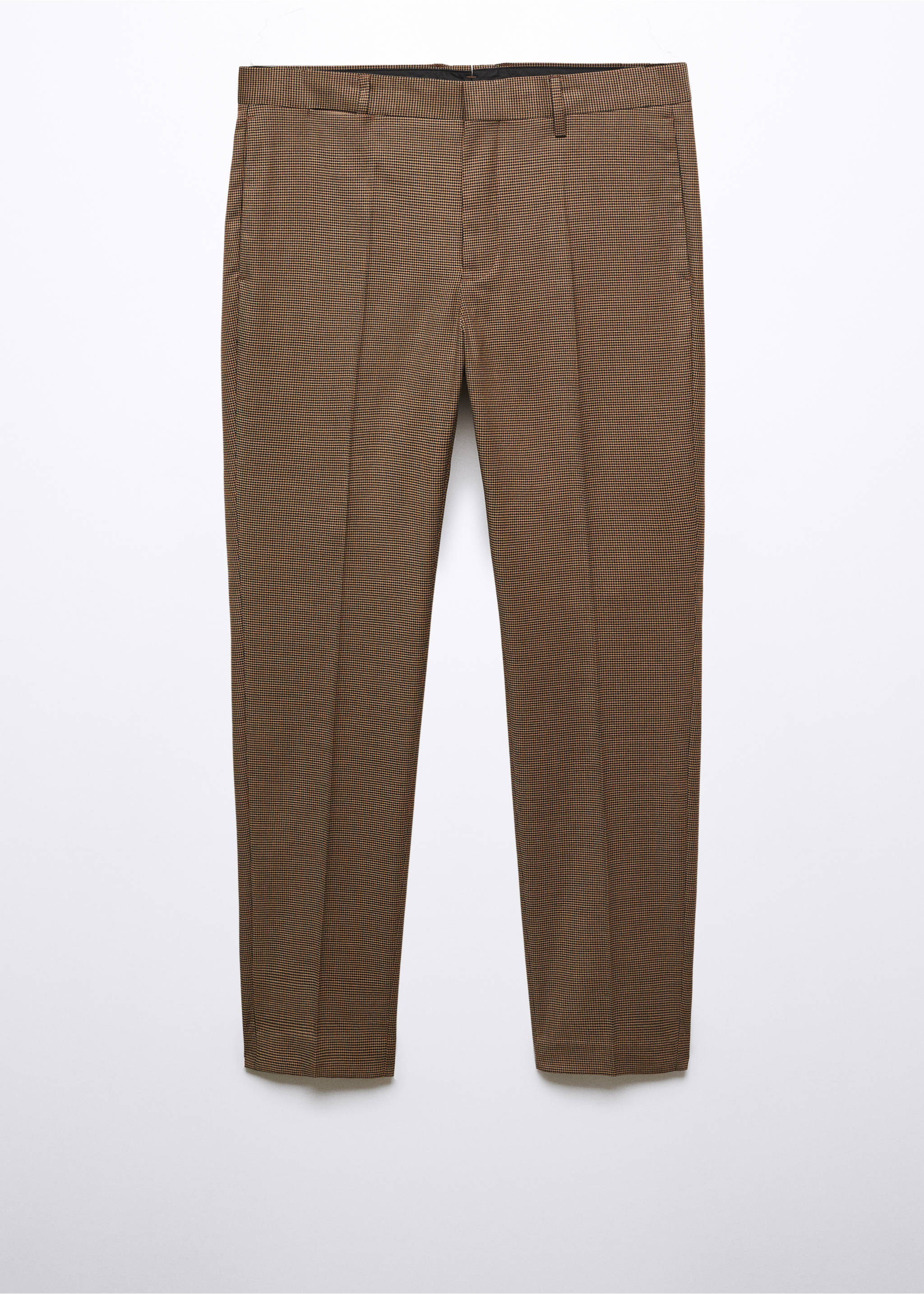 Stretch fabric super slim-fit suit trousers - Article without model, Brown. Ref: 57024762-00.