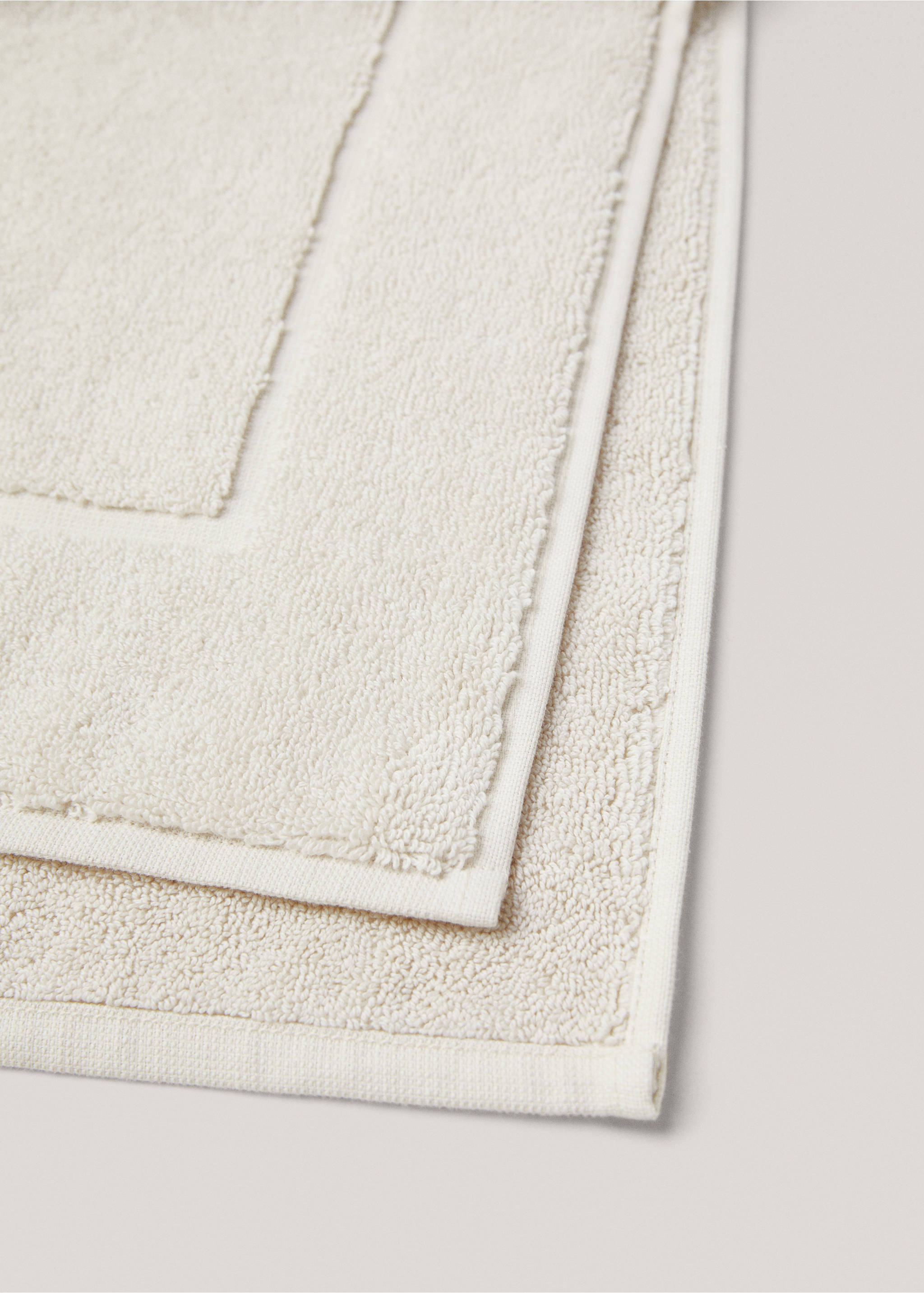 Badteppich aus 100 % Baumwolle - Detail des Artikels 2, Beige. Ref: 57024786-00.