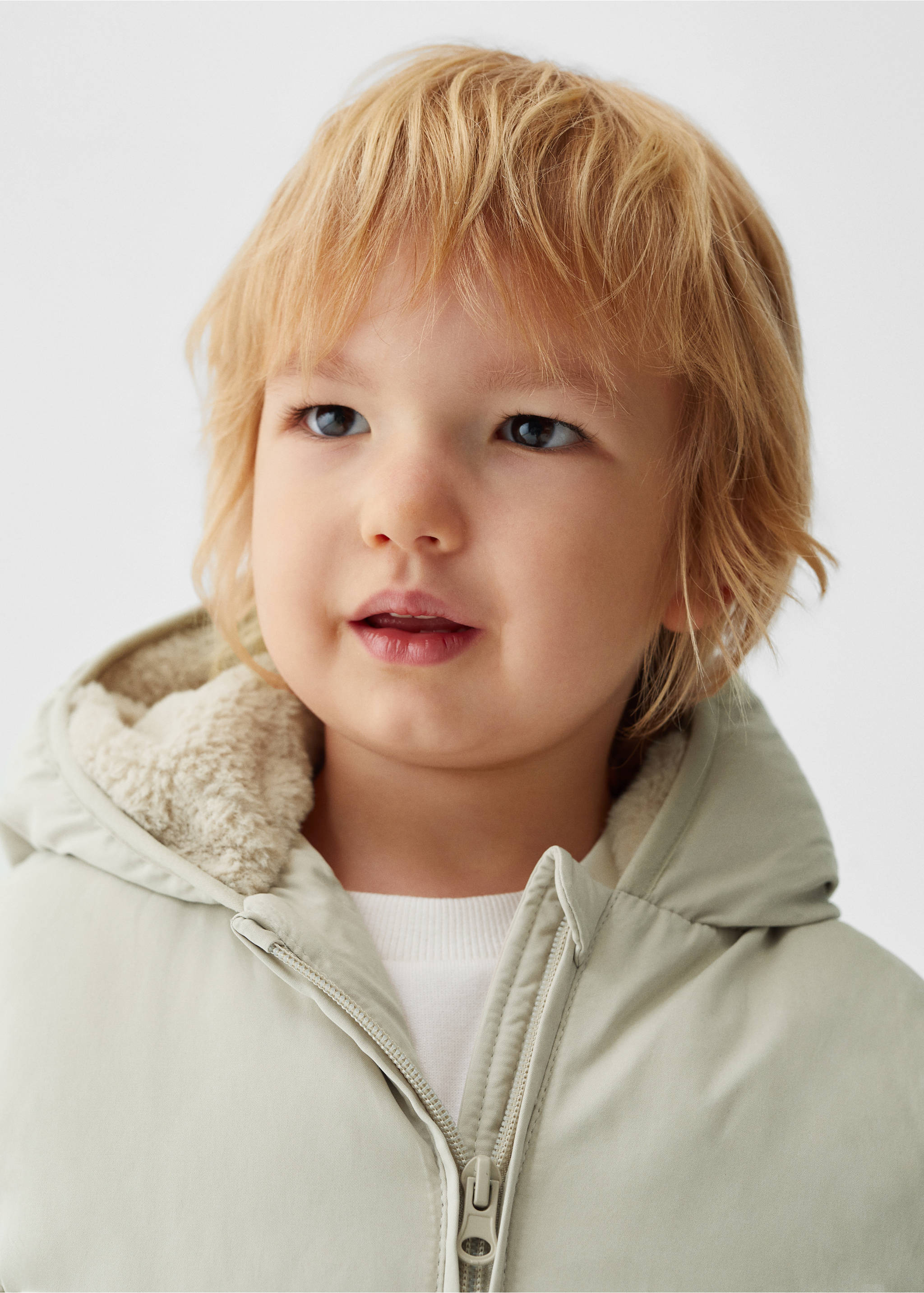 Cotton quilted jacket - Details of the article 1, Vanilla. Ref: 57025136-00.