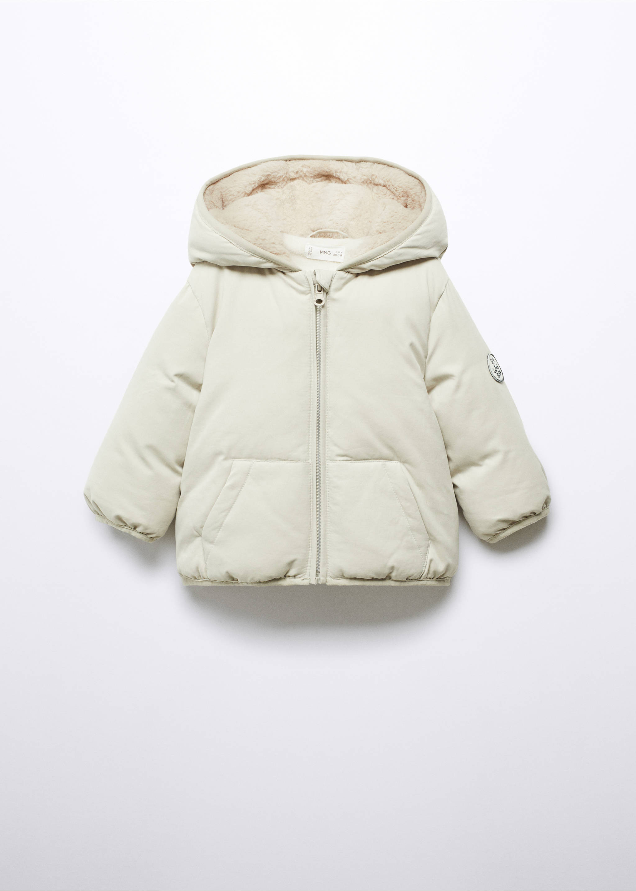 Cotton quilted jacket - Article without model, Vanilla. Ref: 57025136-00.