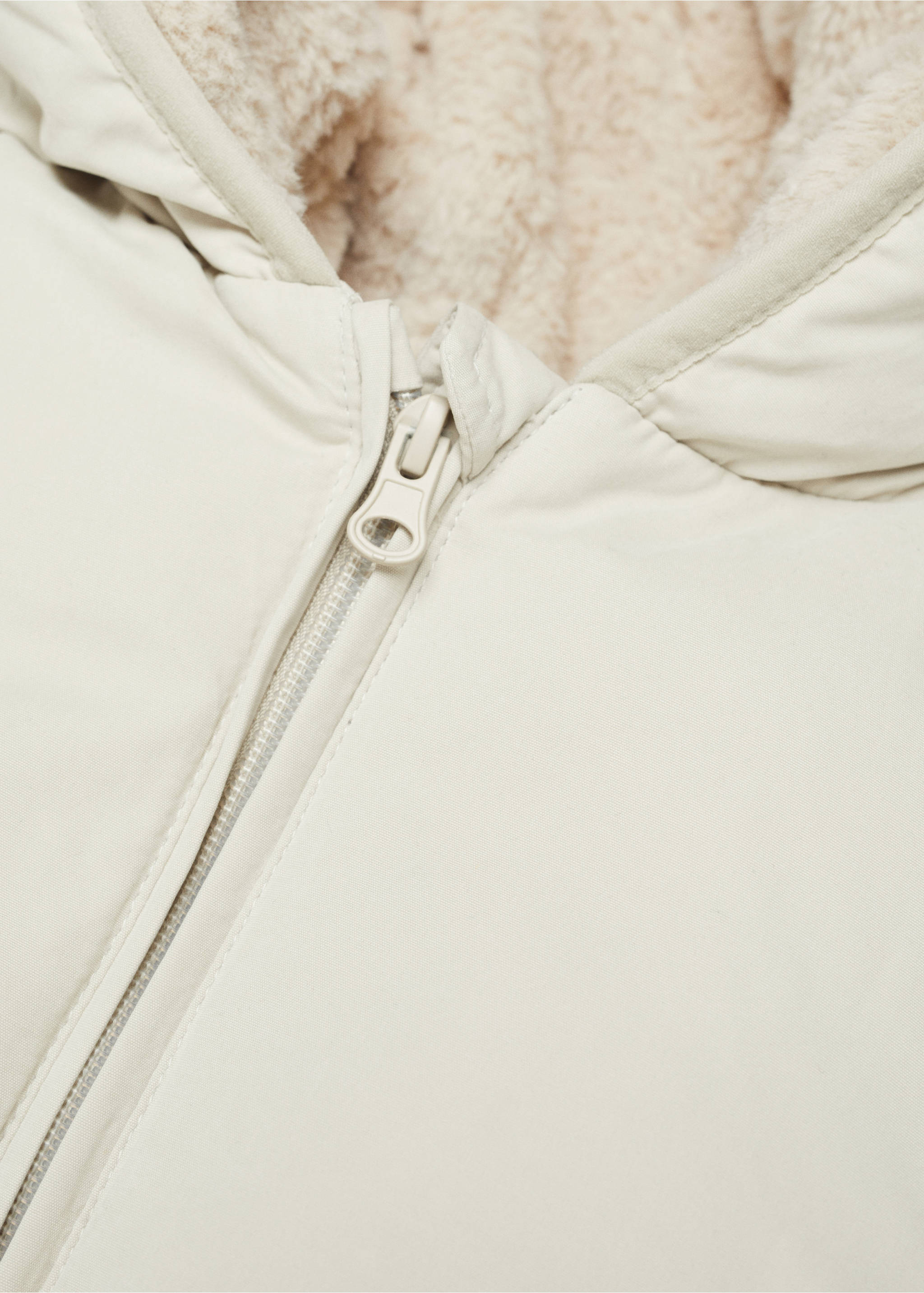 Cotton quilted jacket - Details of the article 8, Vanilla. Ref: 57025136-00.