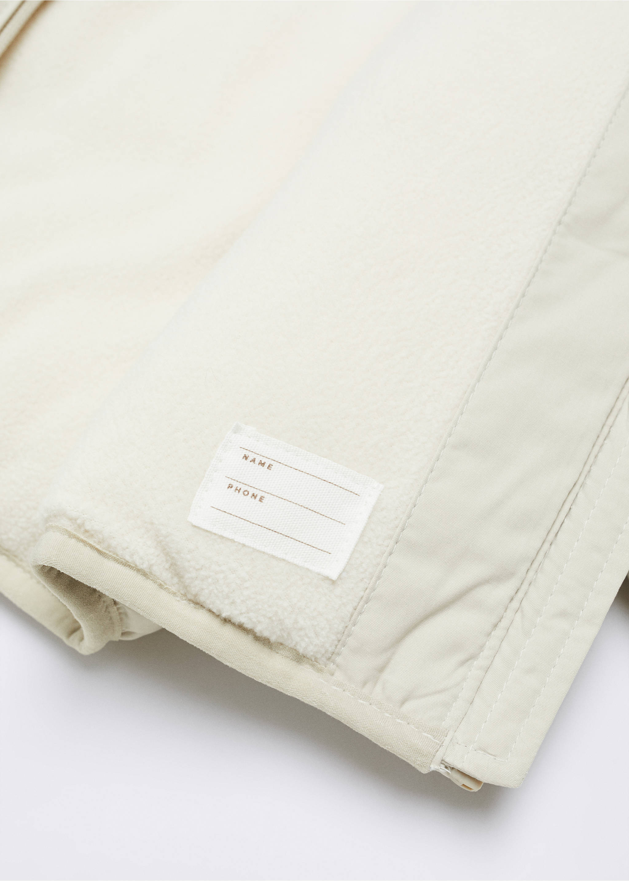 Cotton quilted jacket - Details of the article 0, Vanilla. Ref: 57025136-00.
