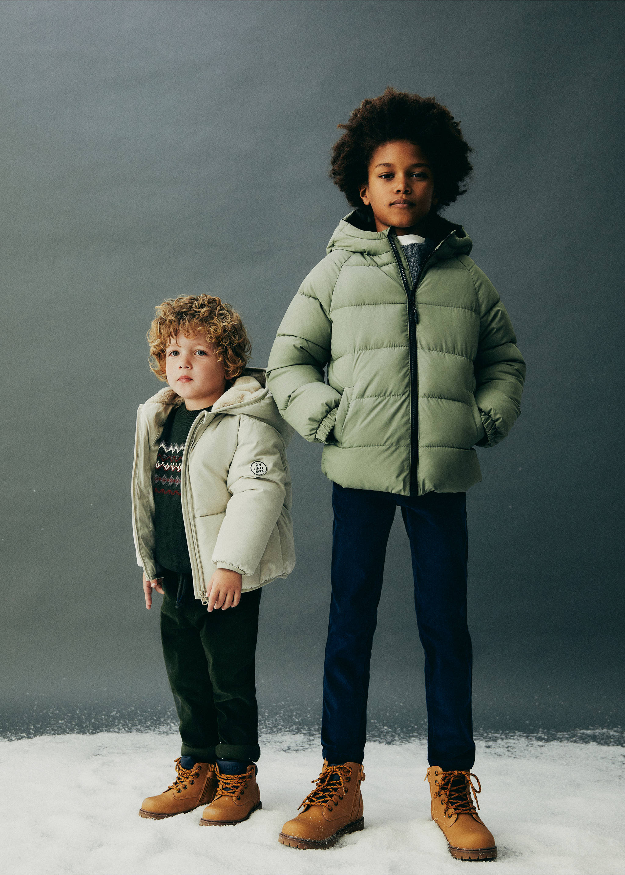 Cotton quilted jacket - Details of the article 5, Vanilla. Ref: 57025136-00.