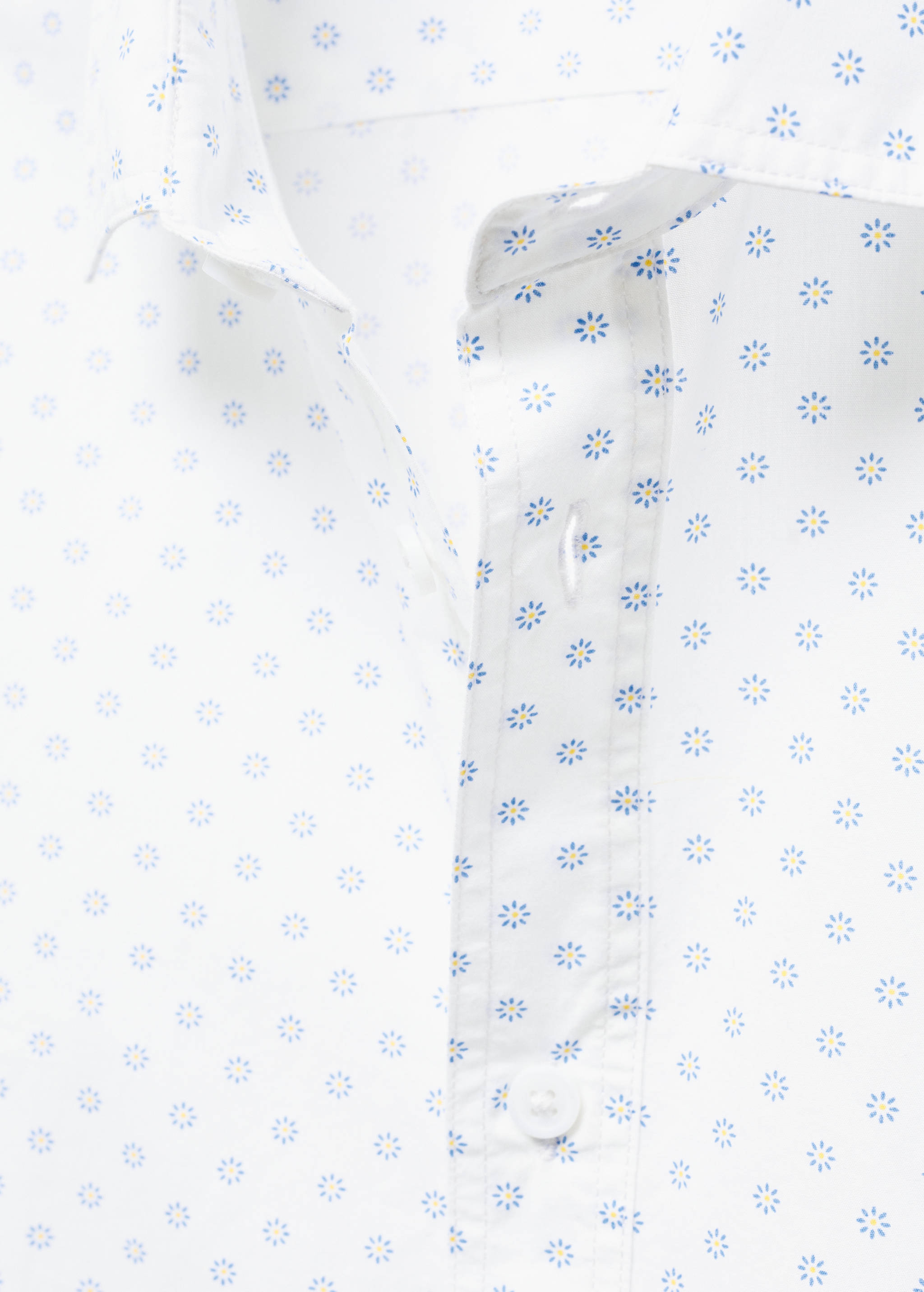 100% cotton short-sleeved mirco-patterned shirt - Details of the article 8