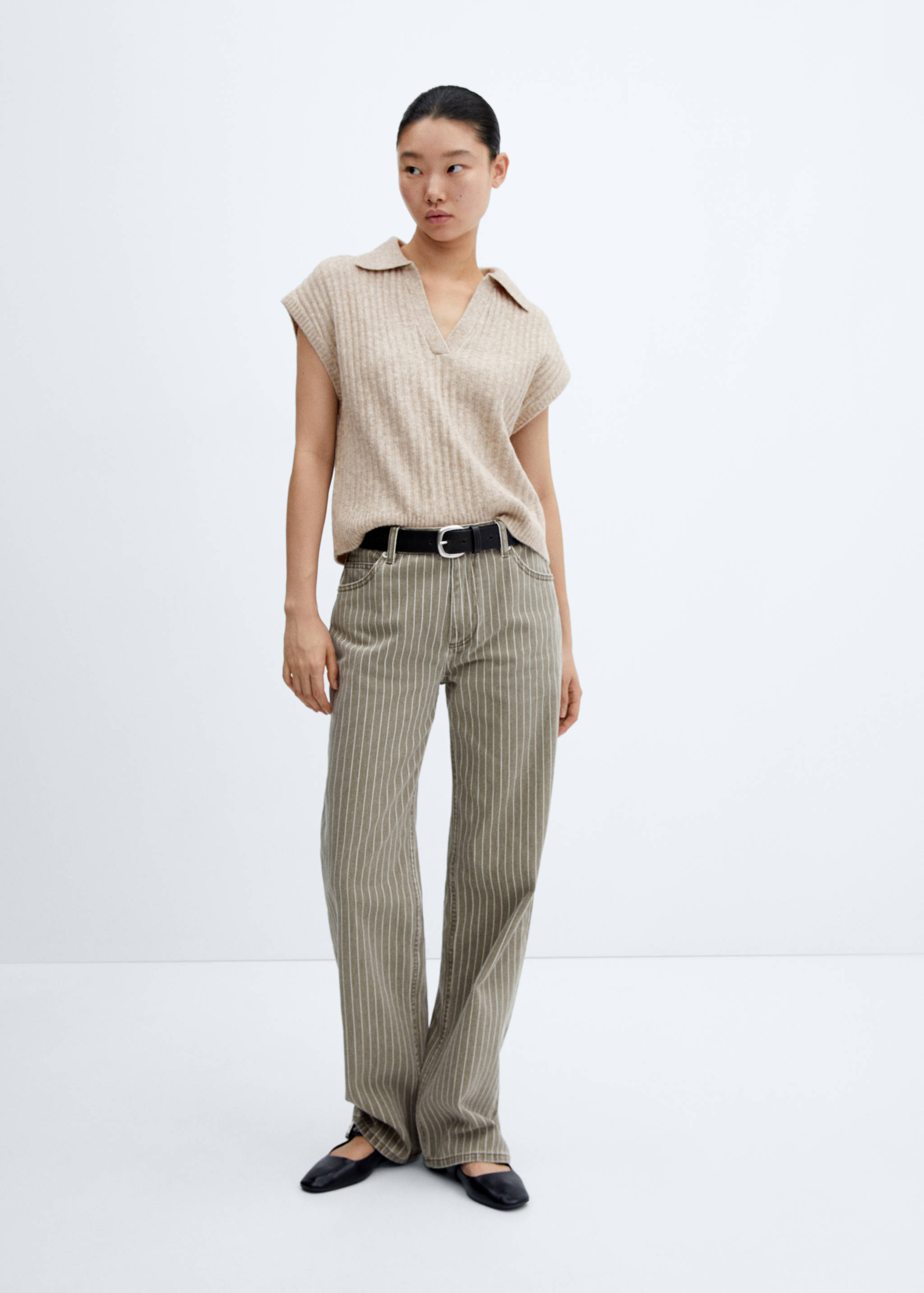 Gilet maille col polo - Plan général