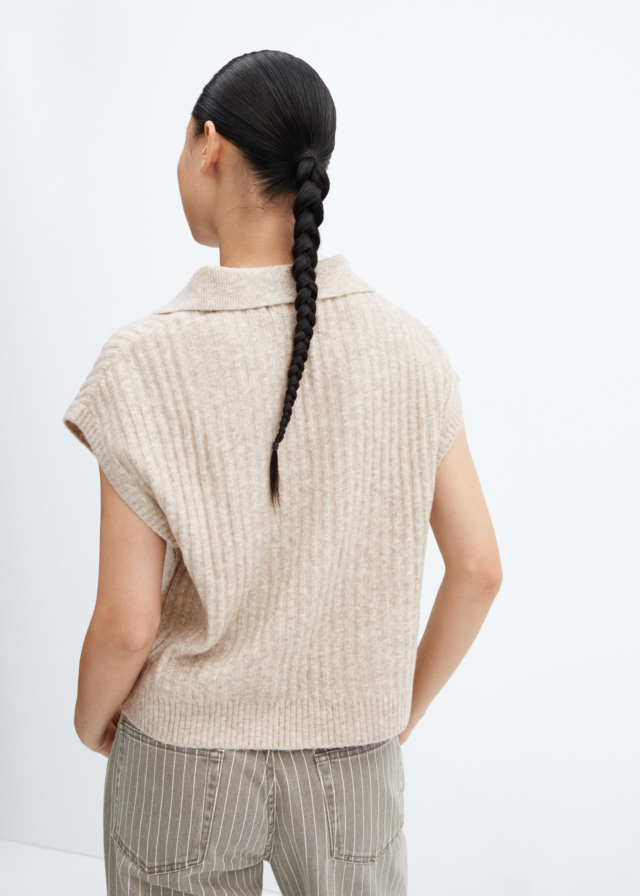 Gilet maille col polo - Verso de l’article