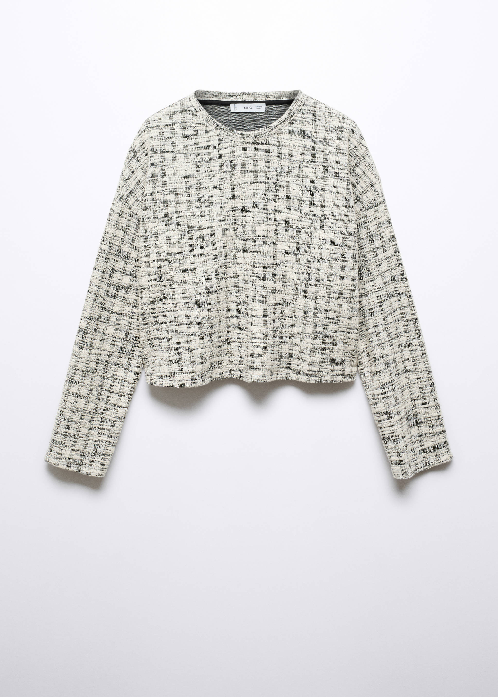 Round-neck tweed sweater - Article without model