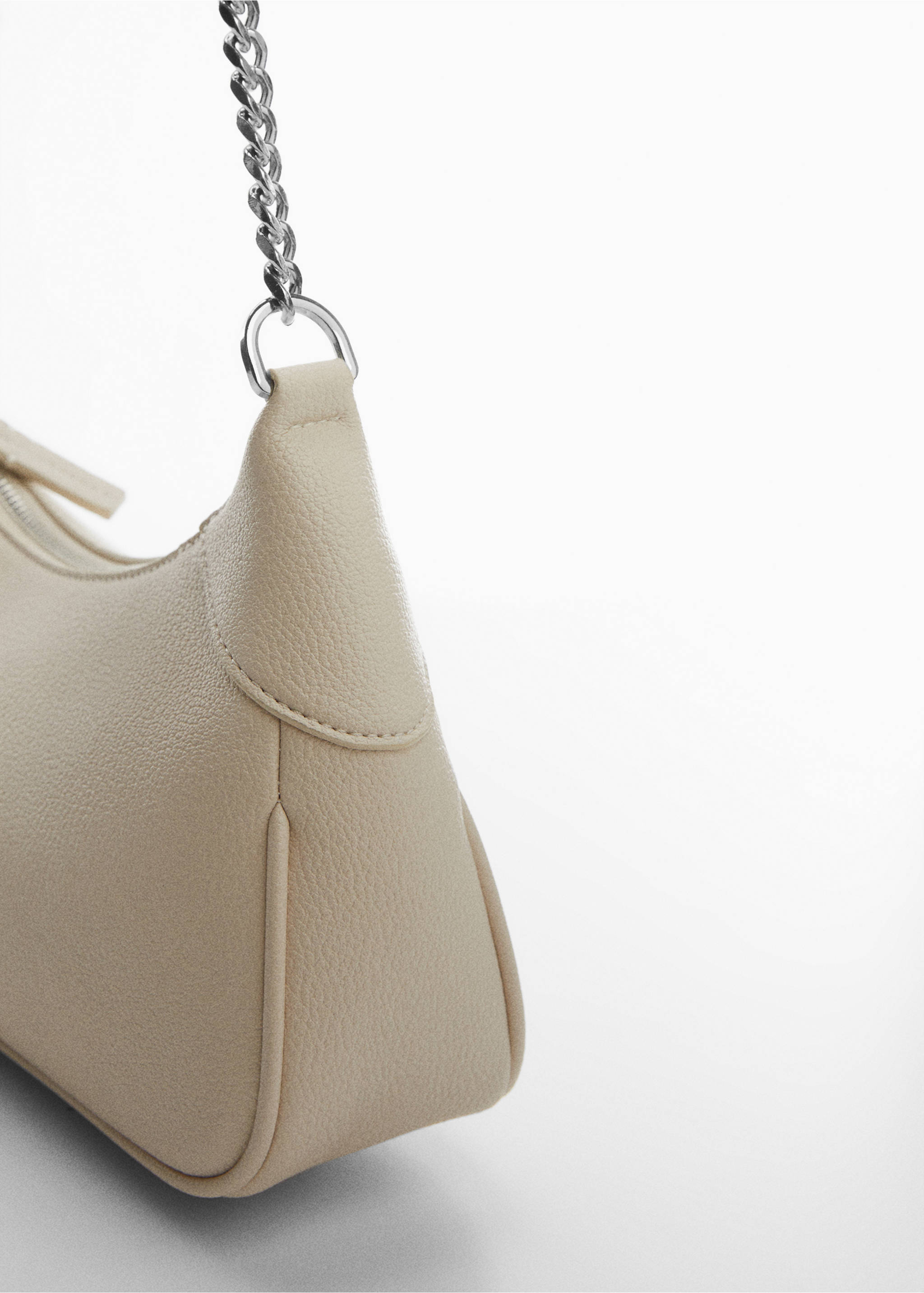 Crossbody bag with chain - Details of the article 1, Off White. Ref: 57025807-00.