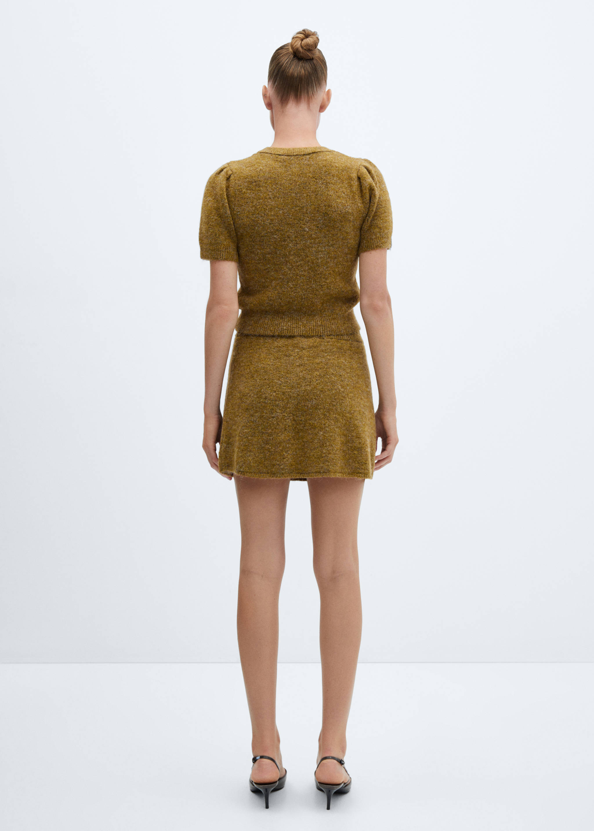 Knitted miniskirt - Reverse of the article