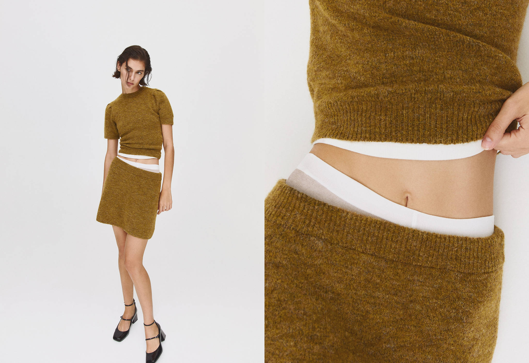Knitted miniskirt - Panoramic plane