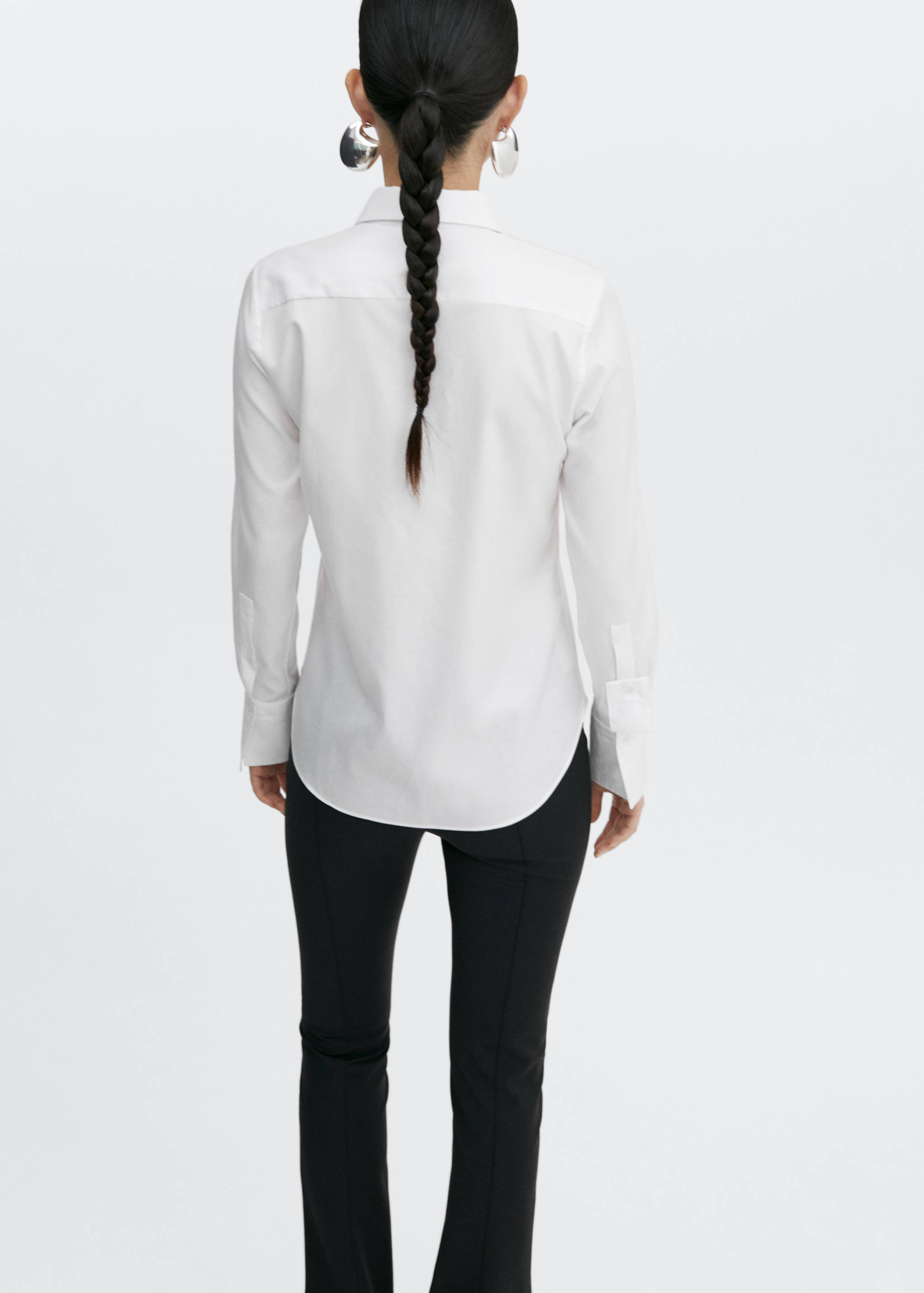 Slim-fit poplin shirt - Reverse of the article
