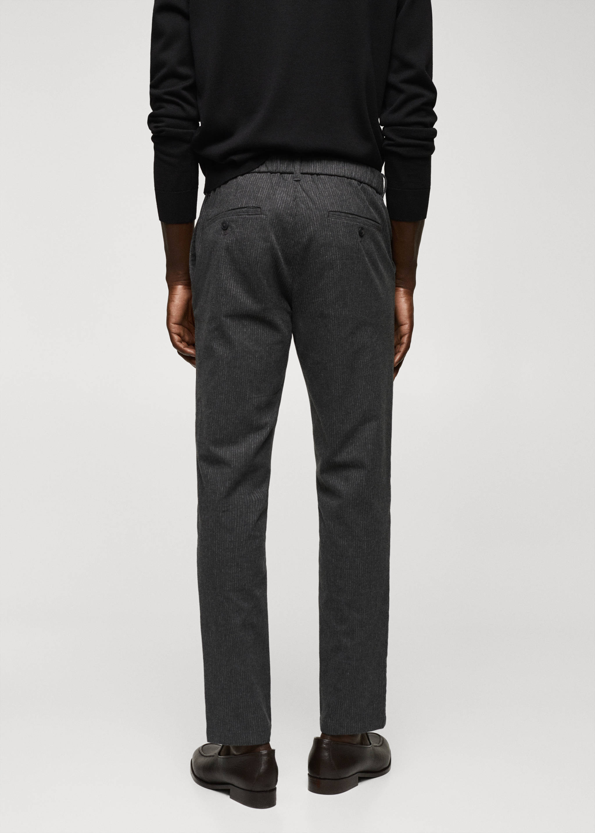 Slim-fit cotton check trousers - Reverse of the article