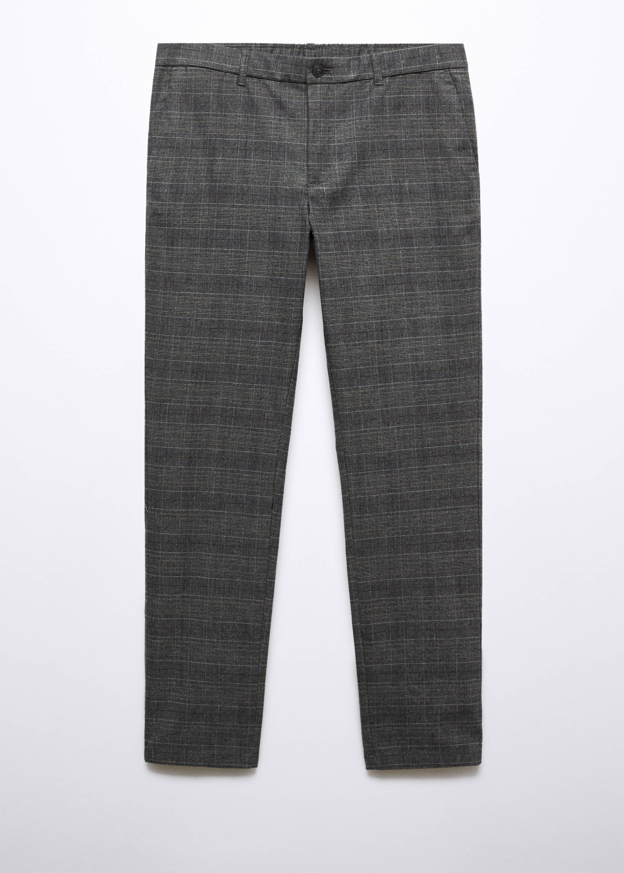 Slim-fit cotton check trousers - Article without model
