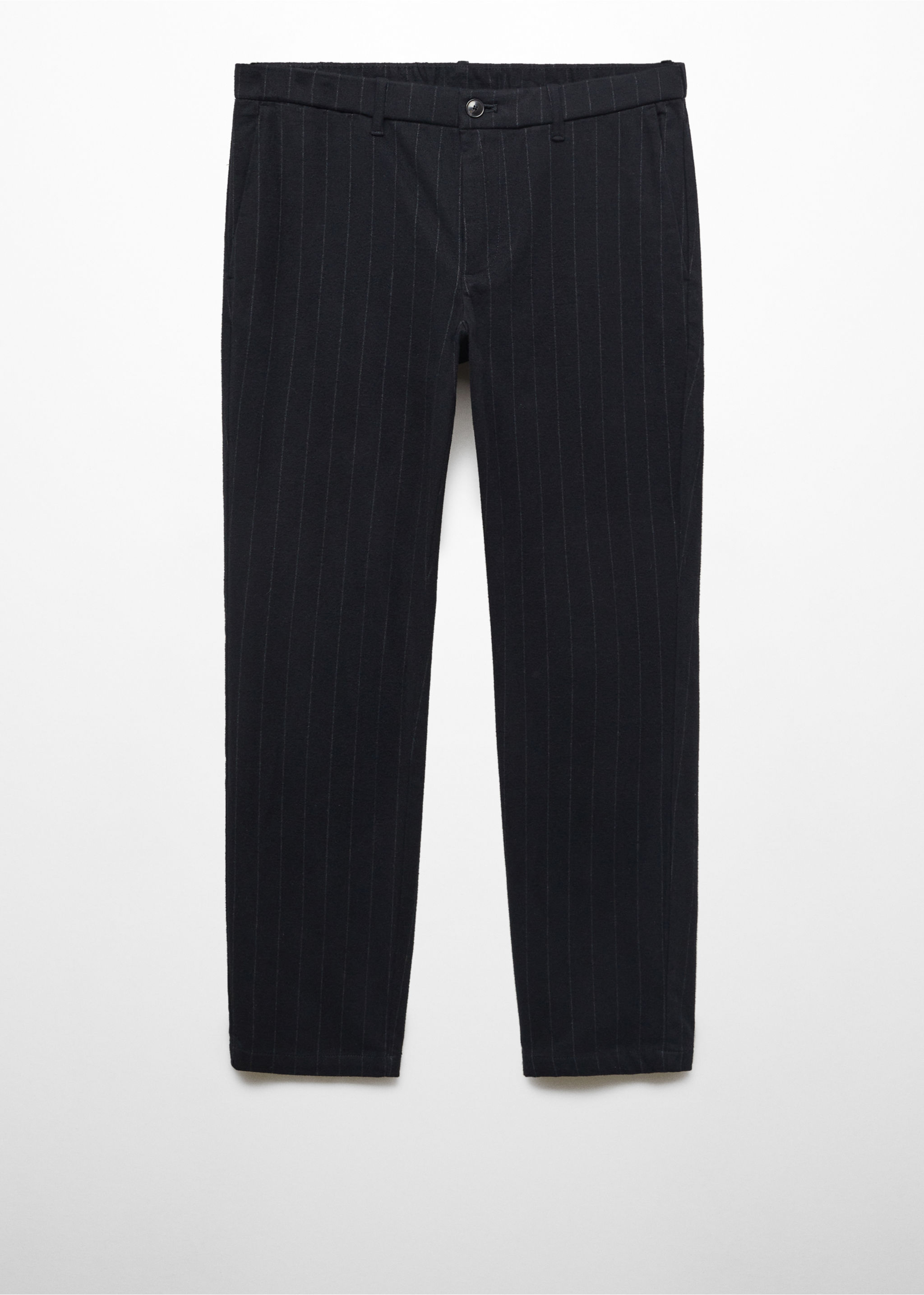 Pinstripe cotton slim-fit trousers - Article without model