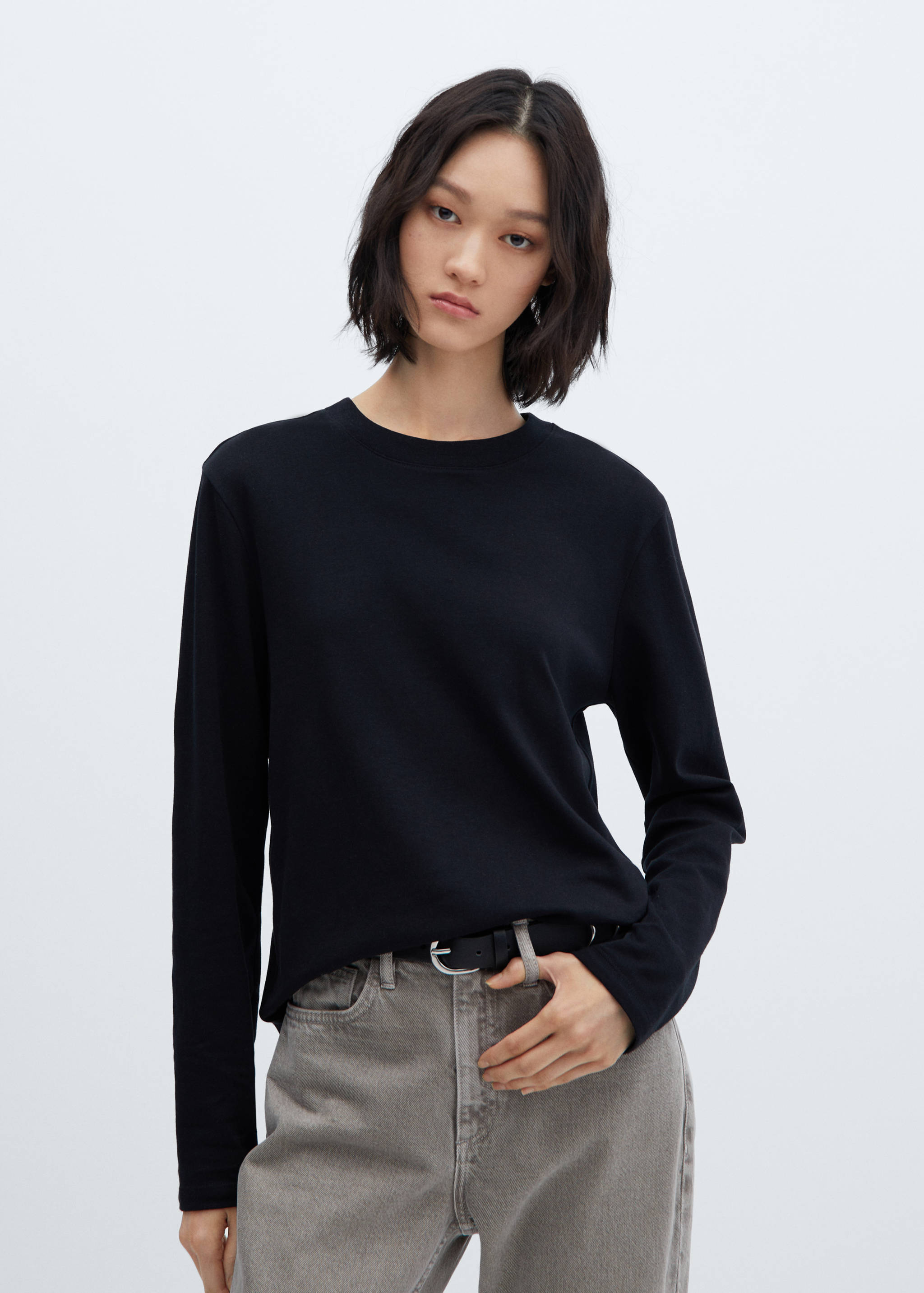 Premium-Baumwoll-T-Shirt - Mittlere Ansicht