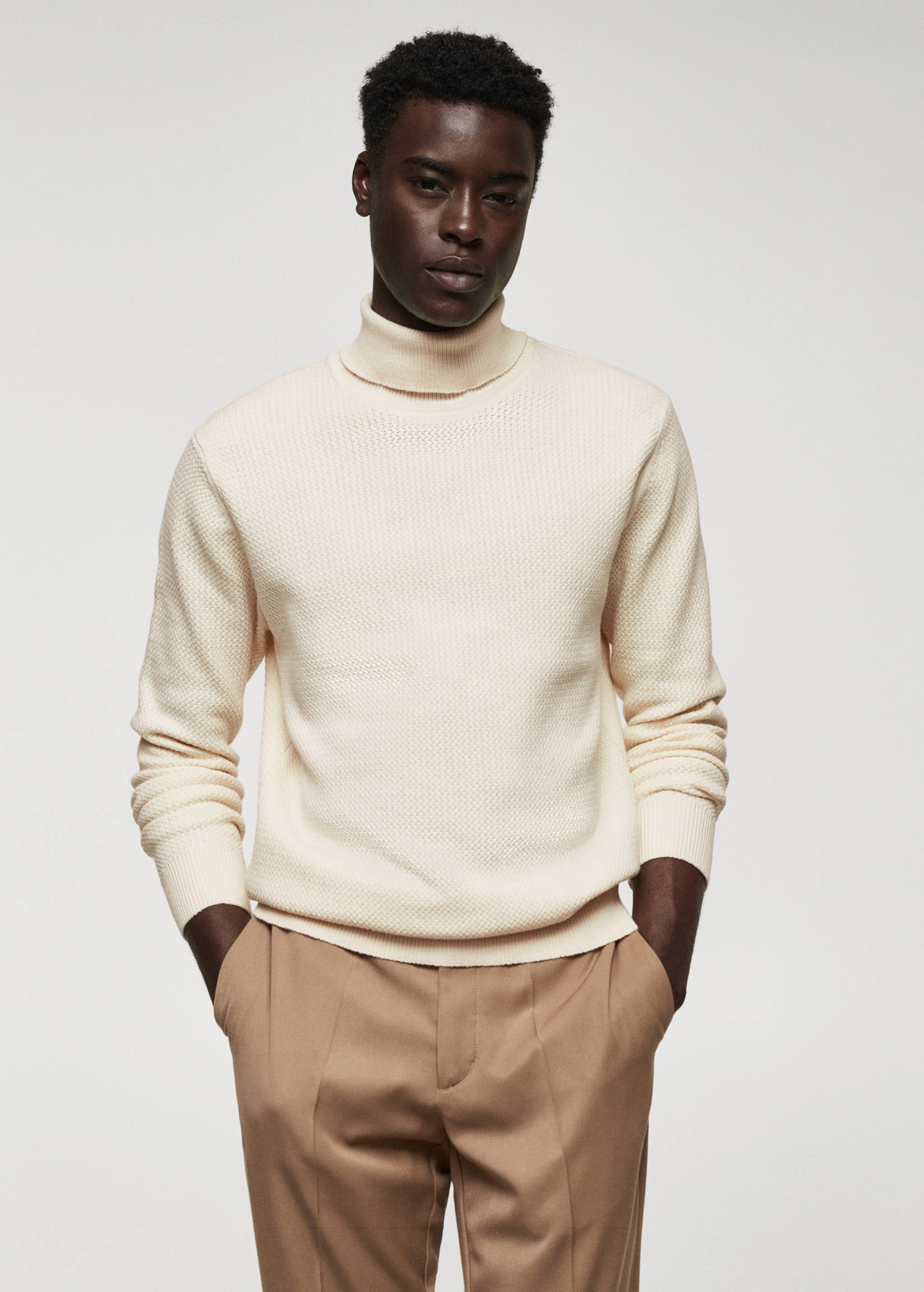 Twisted turtleneck sweater - Medium plane