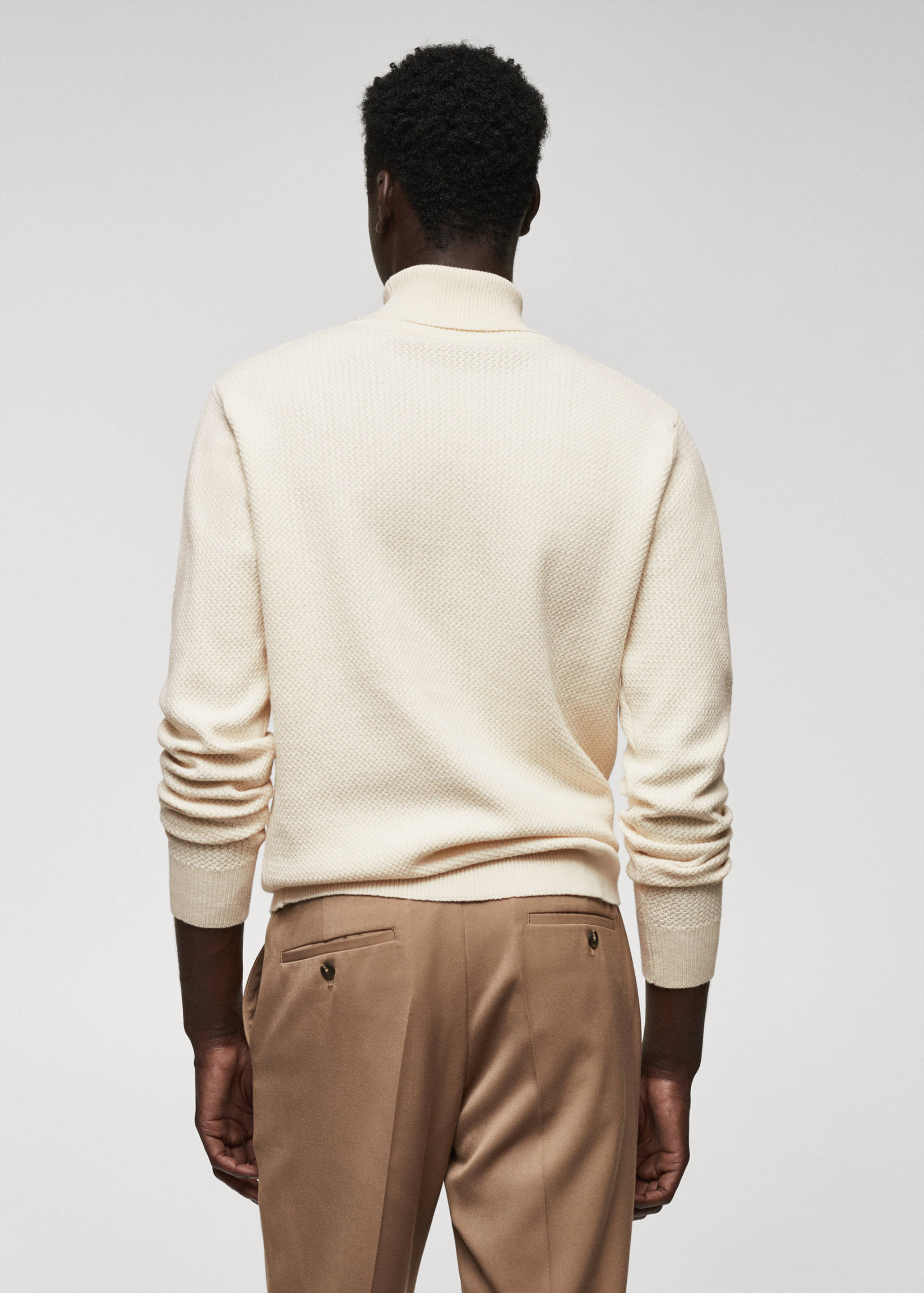 Twisted turtleneck sweater - Reverse of the article