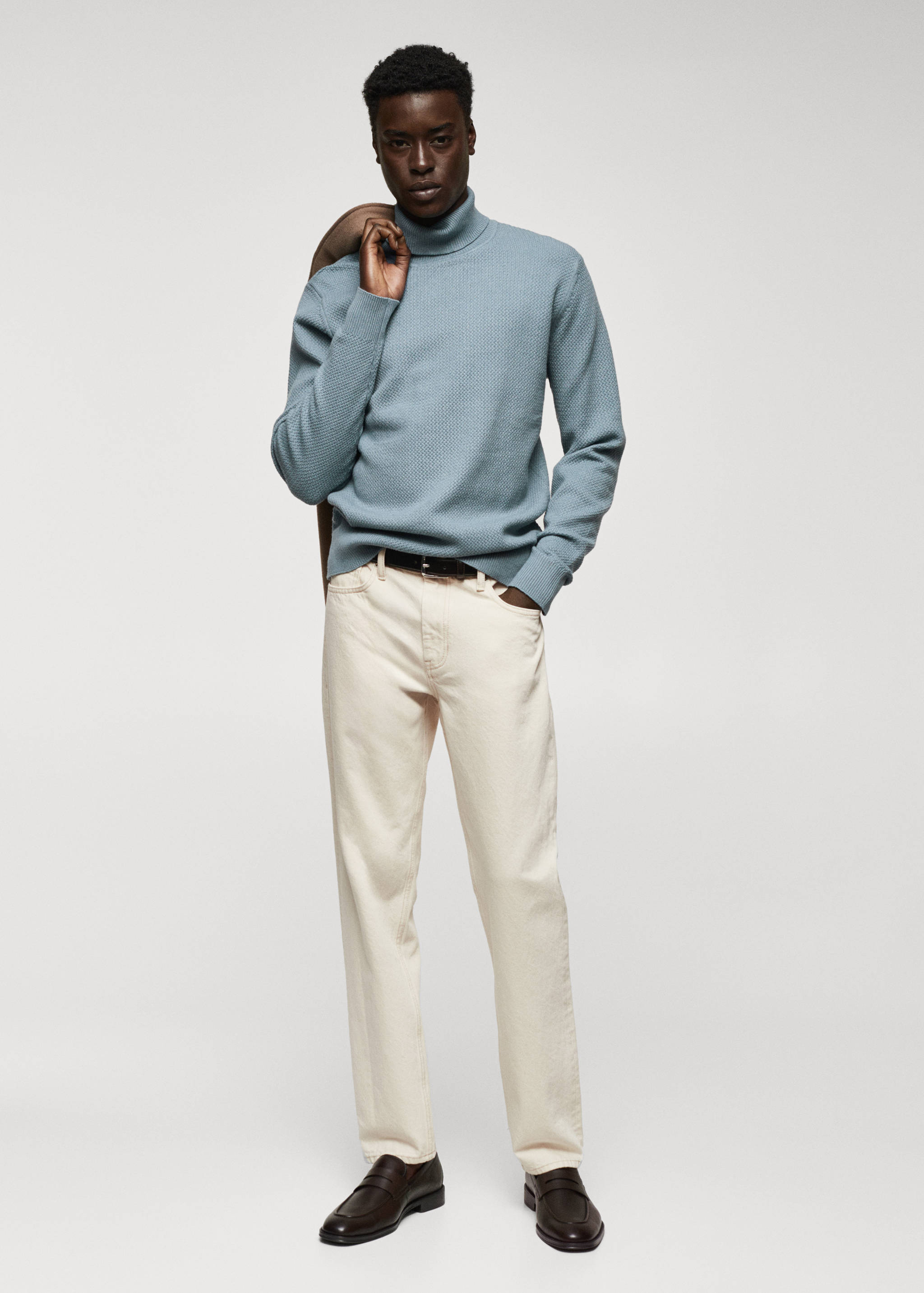 Twisted turtleneck sweater - General plane