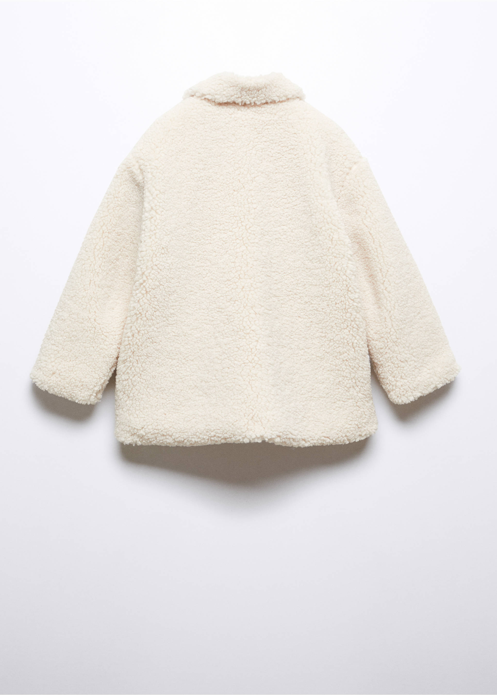 Shearling-effect coat - Reverse of the article, Ecru. Ref: 57025965-00.