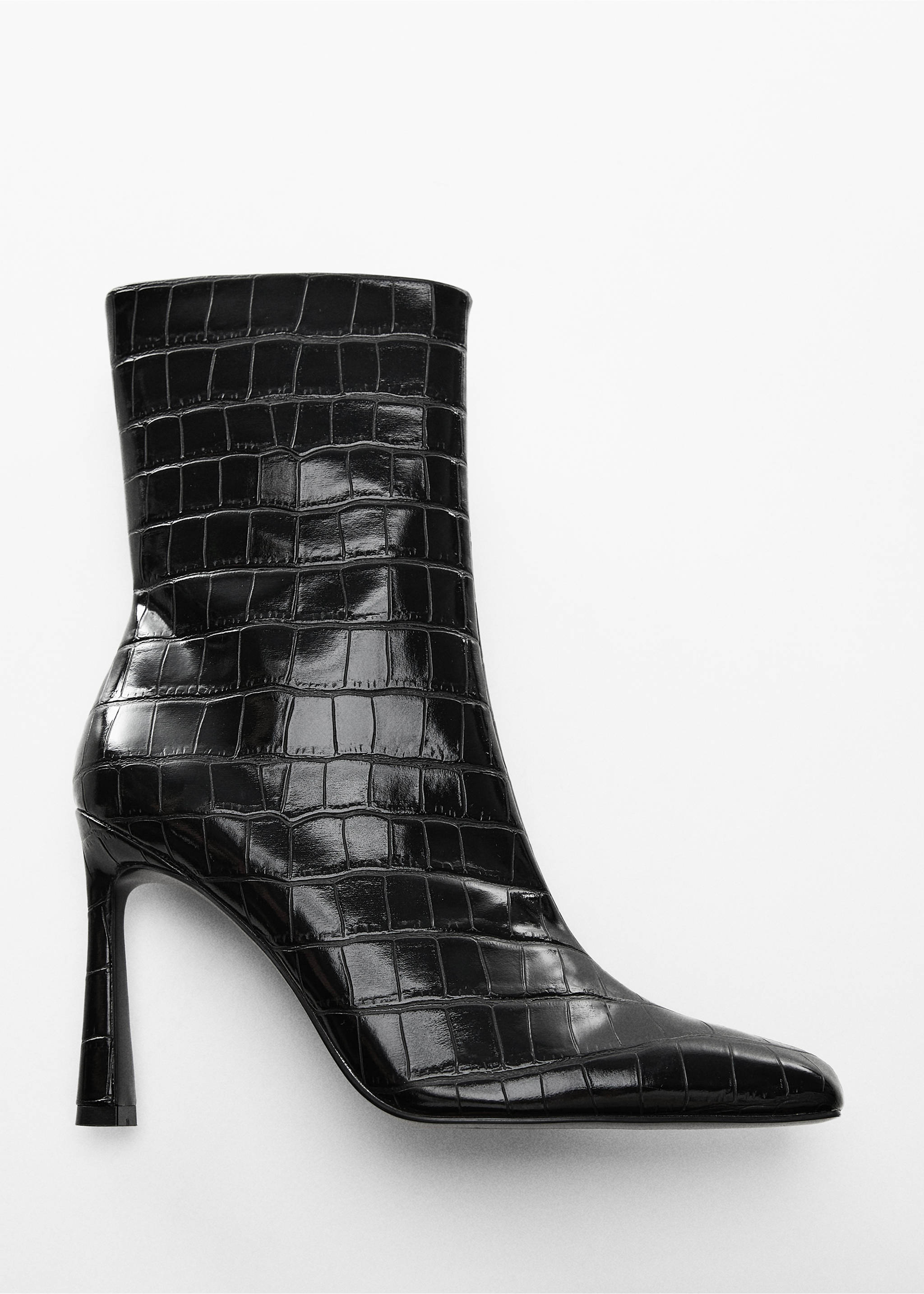 Coco leather-effect heeled ankle boots - Details of the article 5, Black. Ref: 57025975-00.