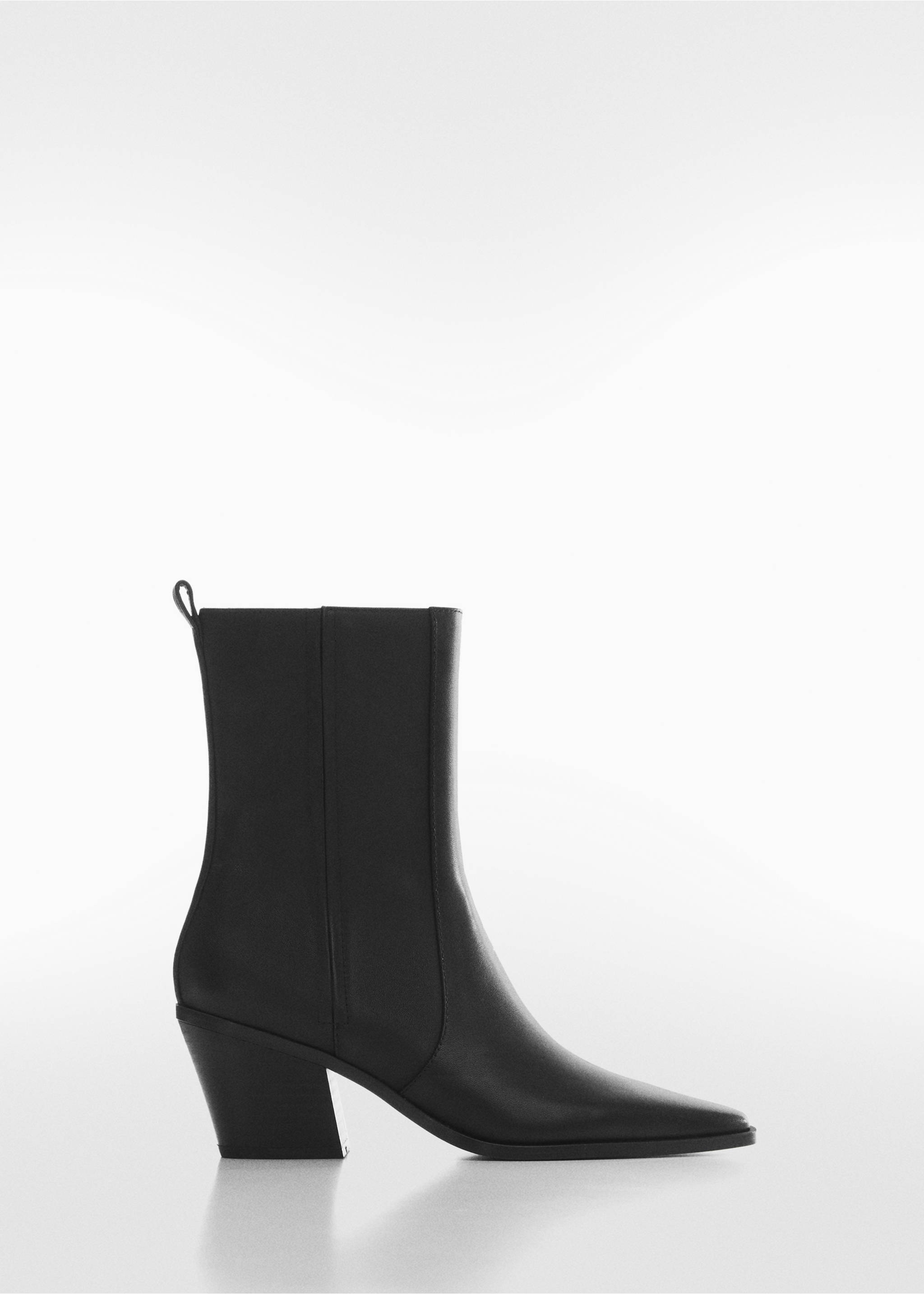 Leather heeled boots - Article without model, Black. Ref: 57025976-00.
