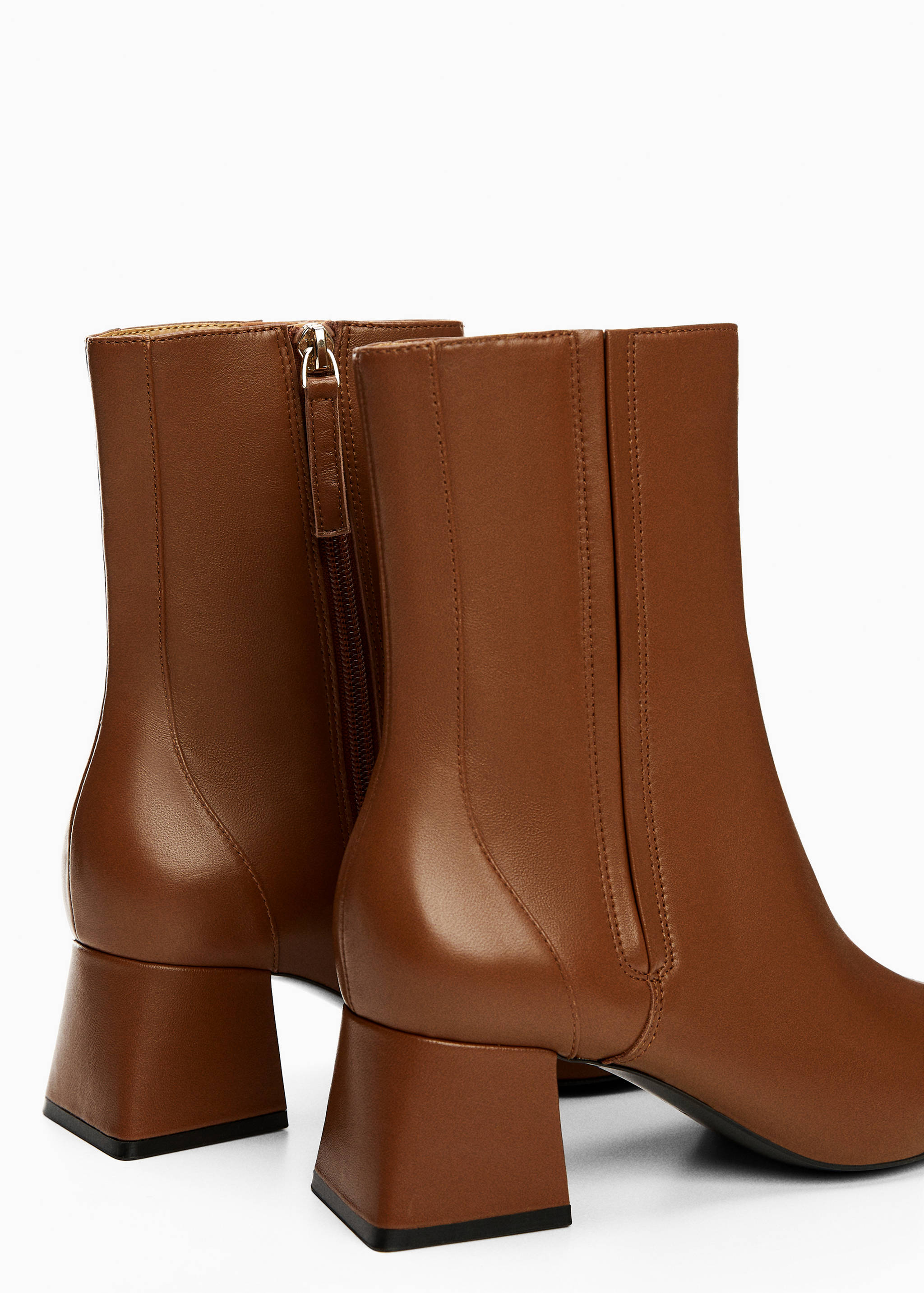 Metallic heel leather ankle boots - Details of the article 1