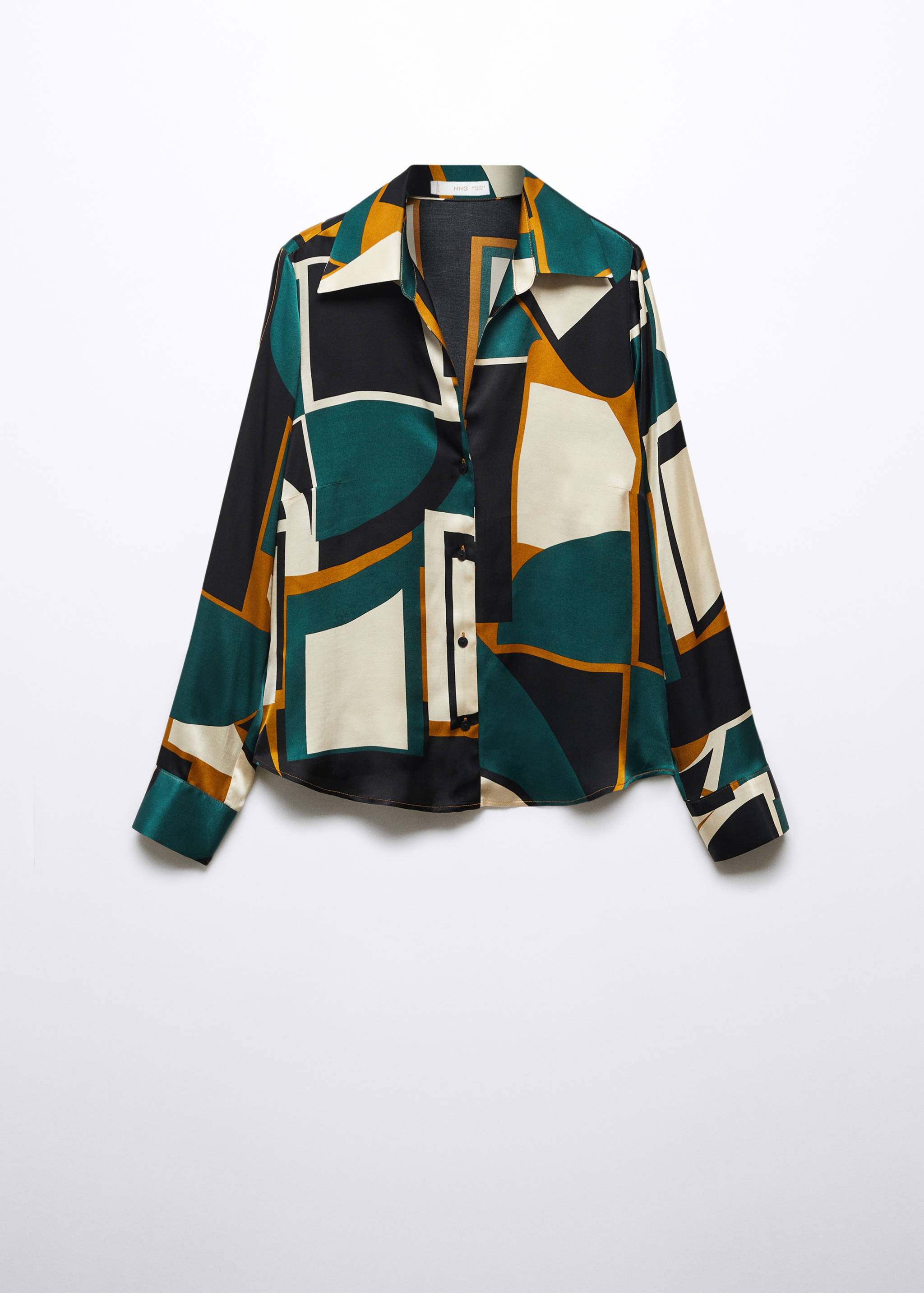 Geometric-print satin shirt - Article without model