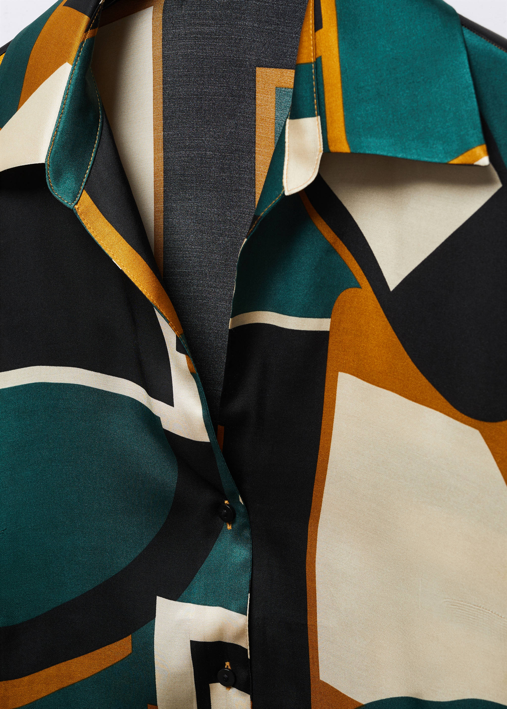 Geometric-print satin shirt - Details of the article 8