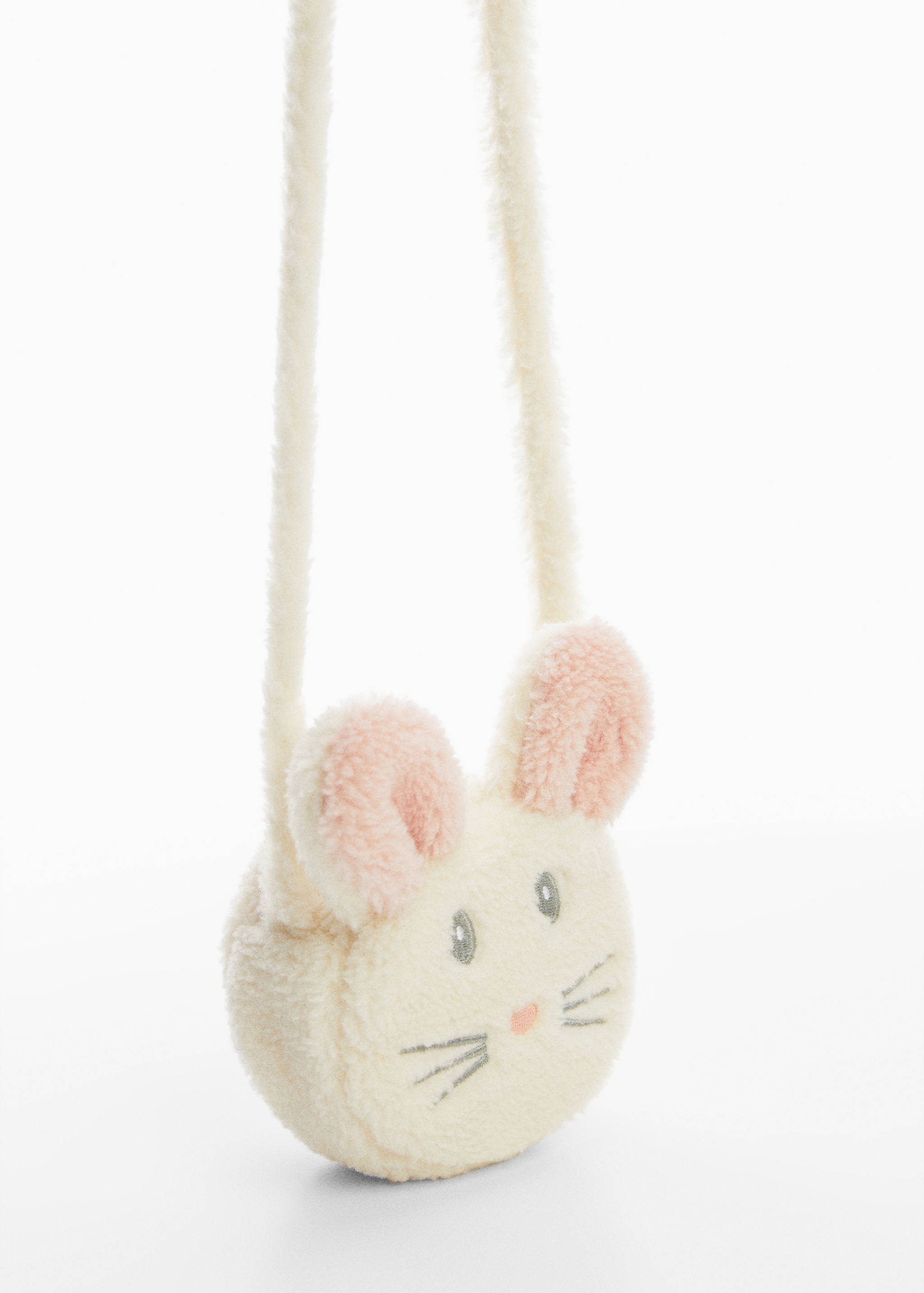 Shearling-effect bunny bag - Medium plane