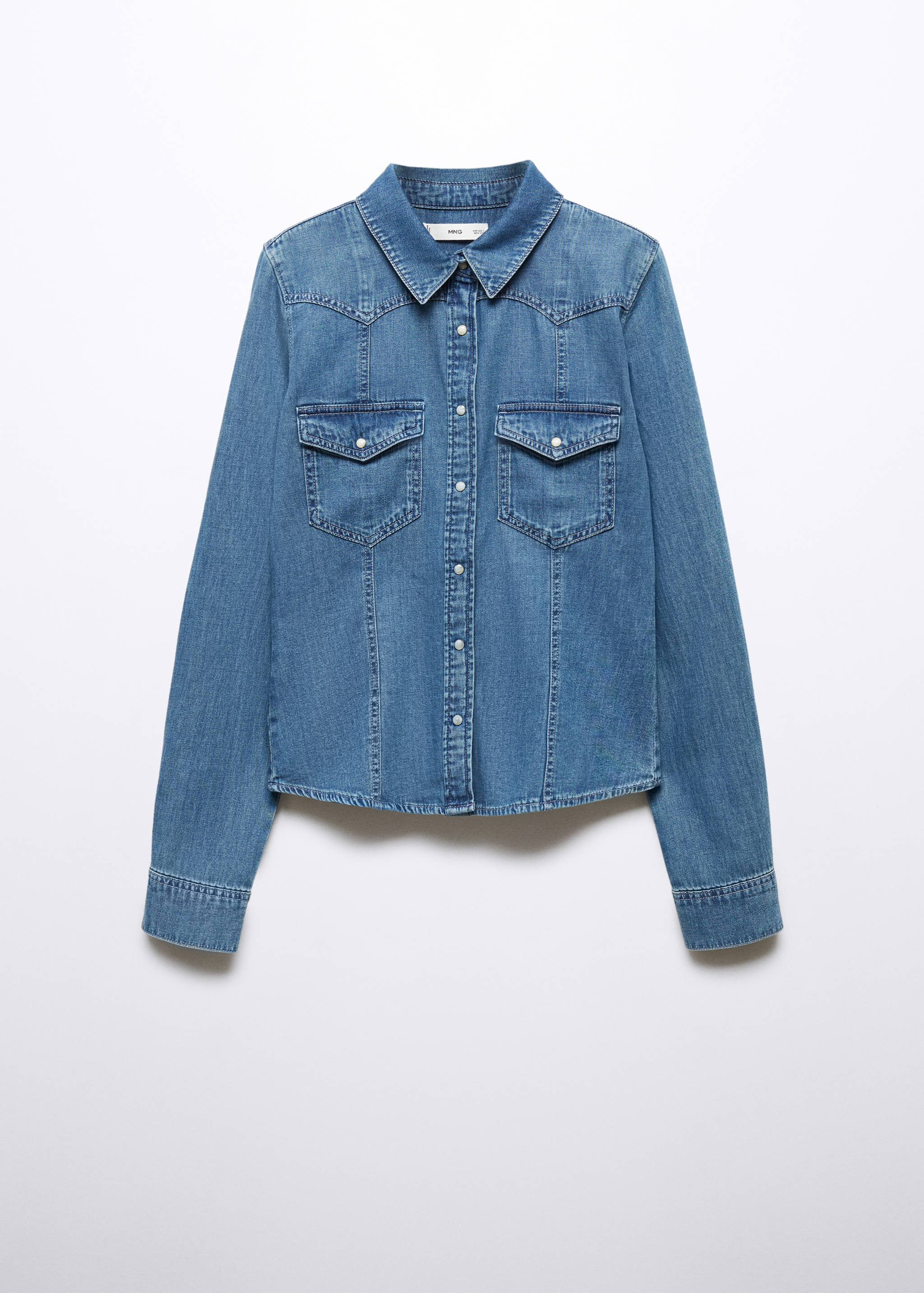 Chest-pocket denim shirt - Article without model