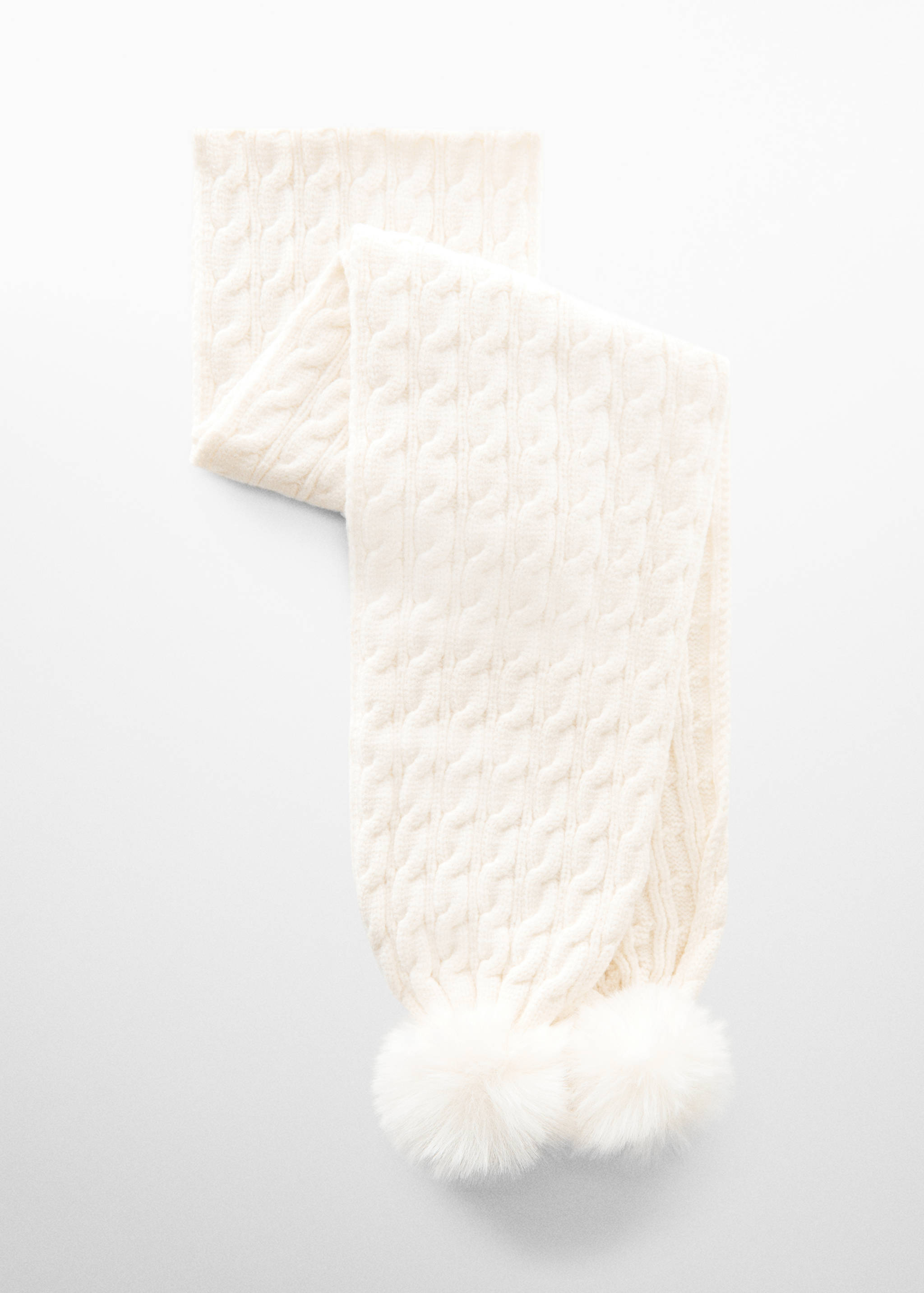 Strickschal mit Pompon - Artikel ohne Model