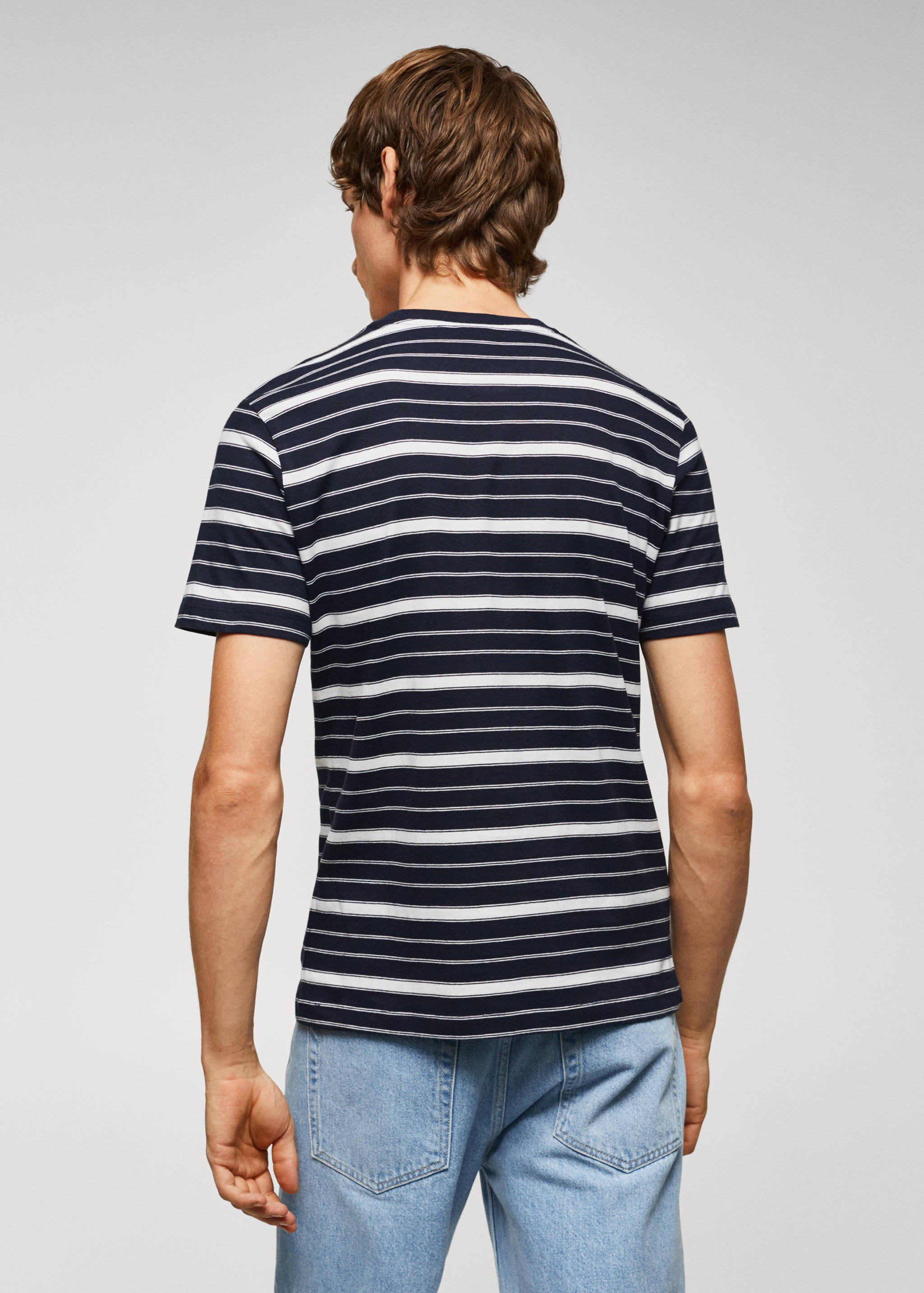 Gestreiftes T-Shirt aus 100 % Baumwolle - Rückseite des Artikels
