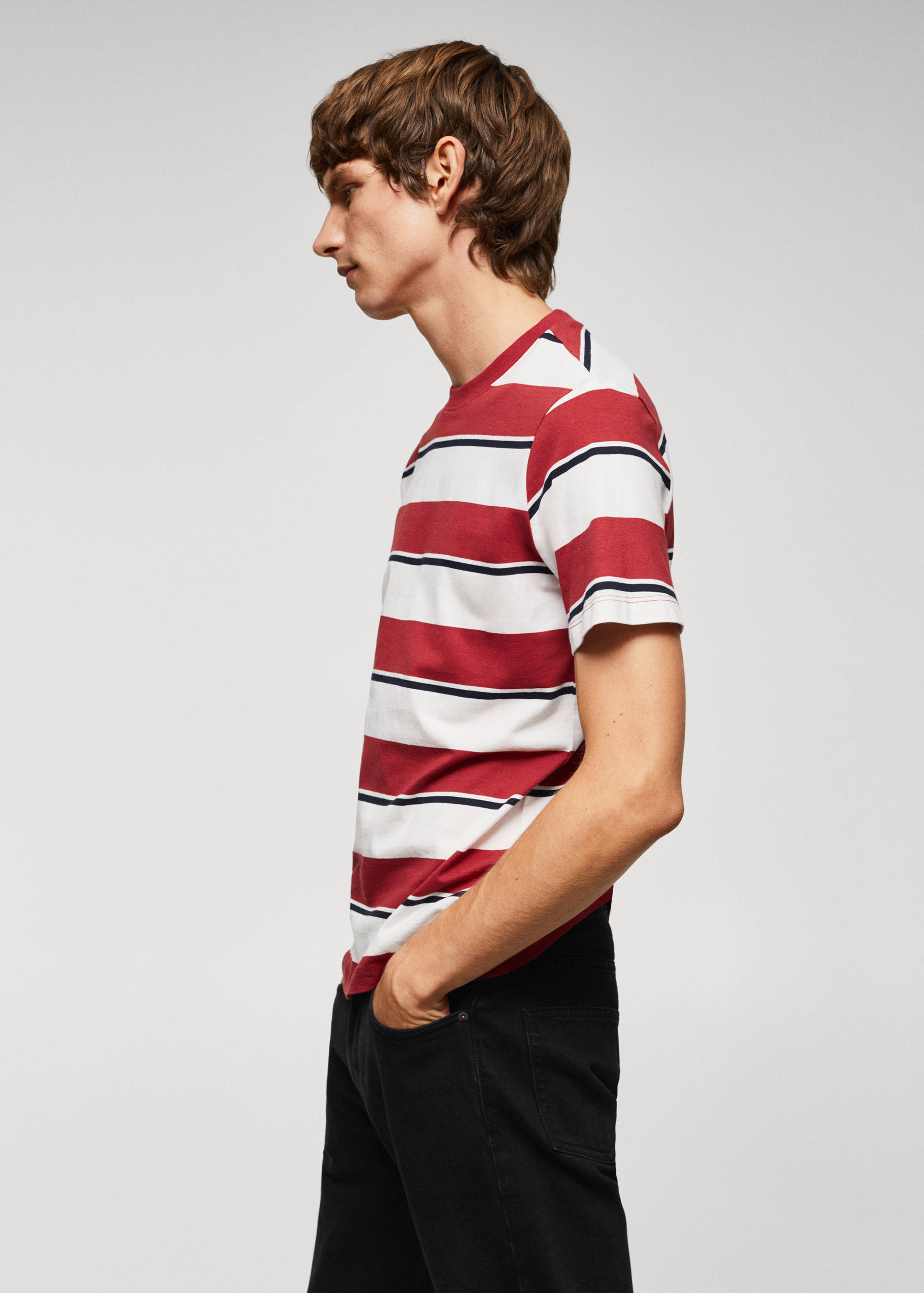 Gestreiftes T-Shirt aus 100 % Baumwolle - Detail des Artikels 2