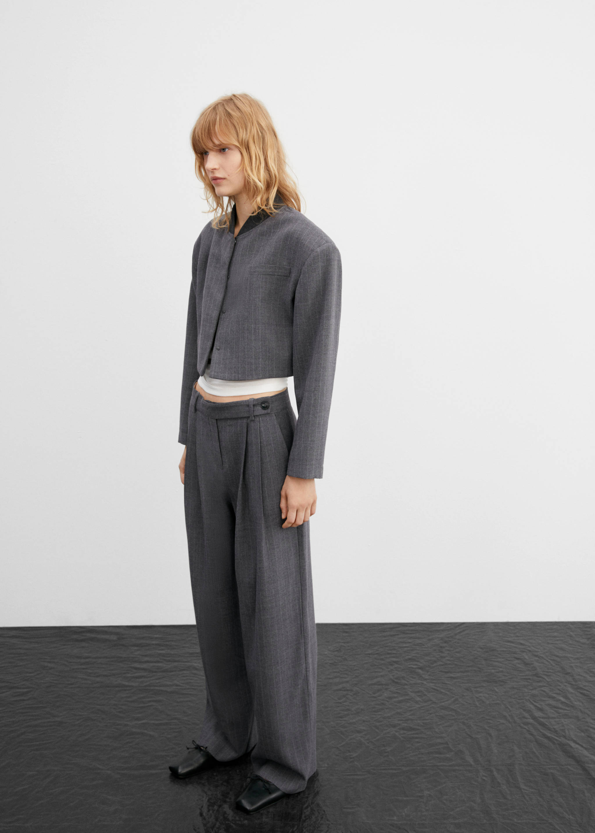 Pantalons vestit microratlles - Pla general