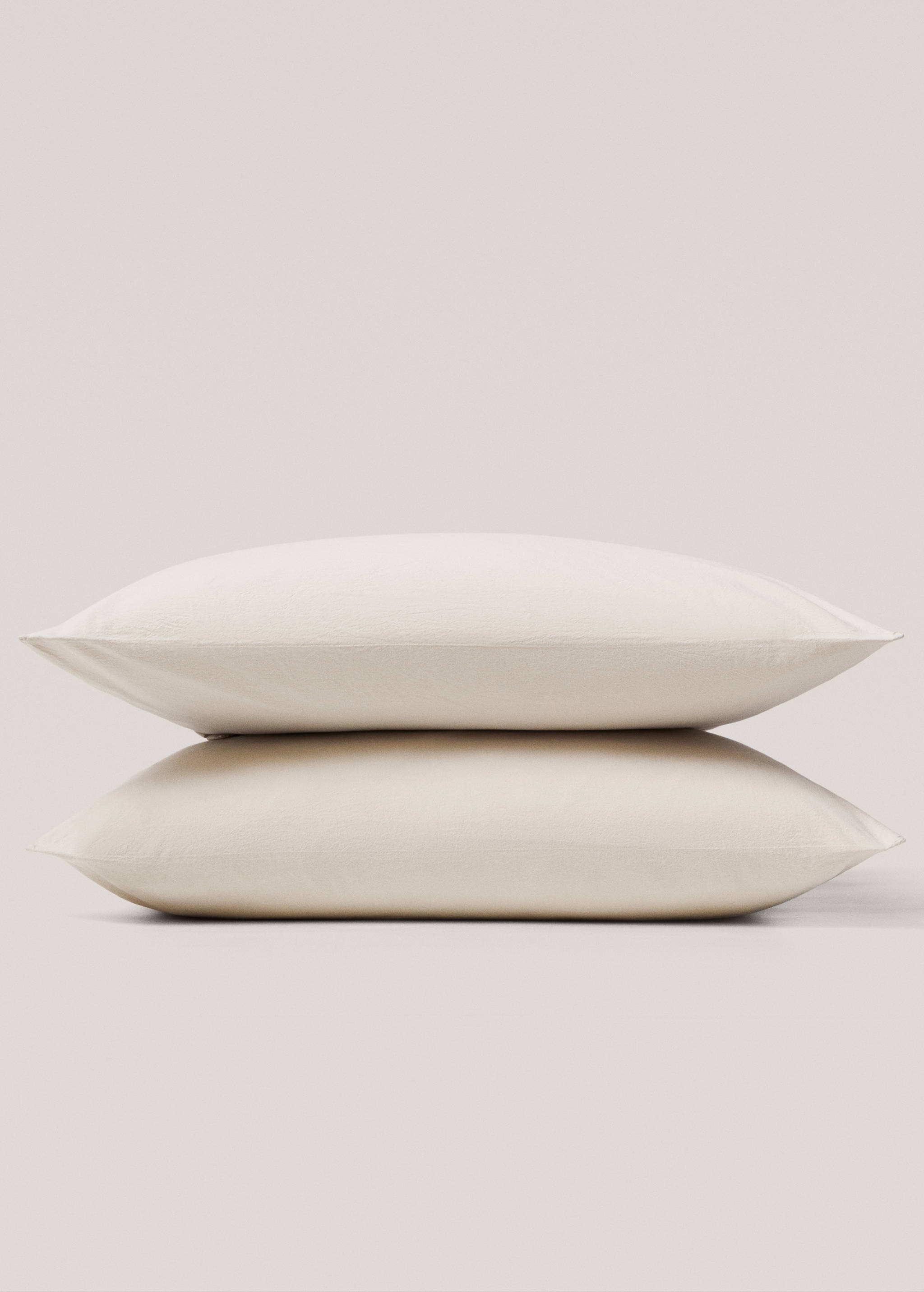 Washed cotton pillowcase 60x60cm - Details of the article 4