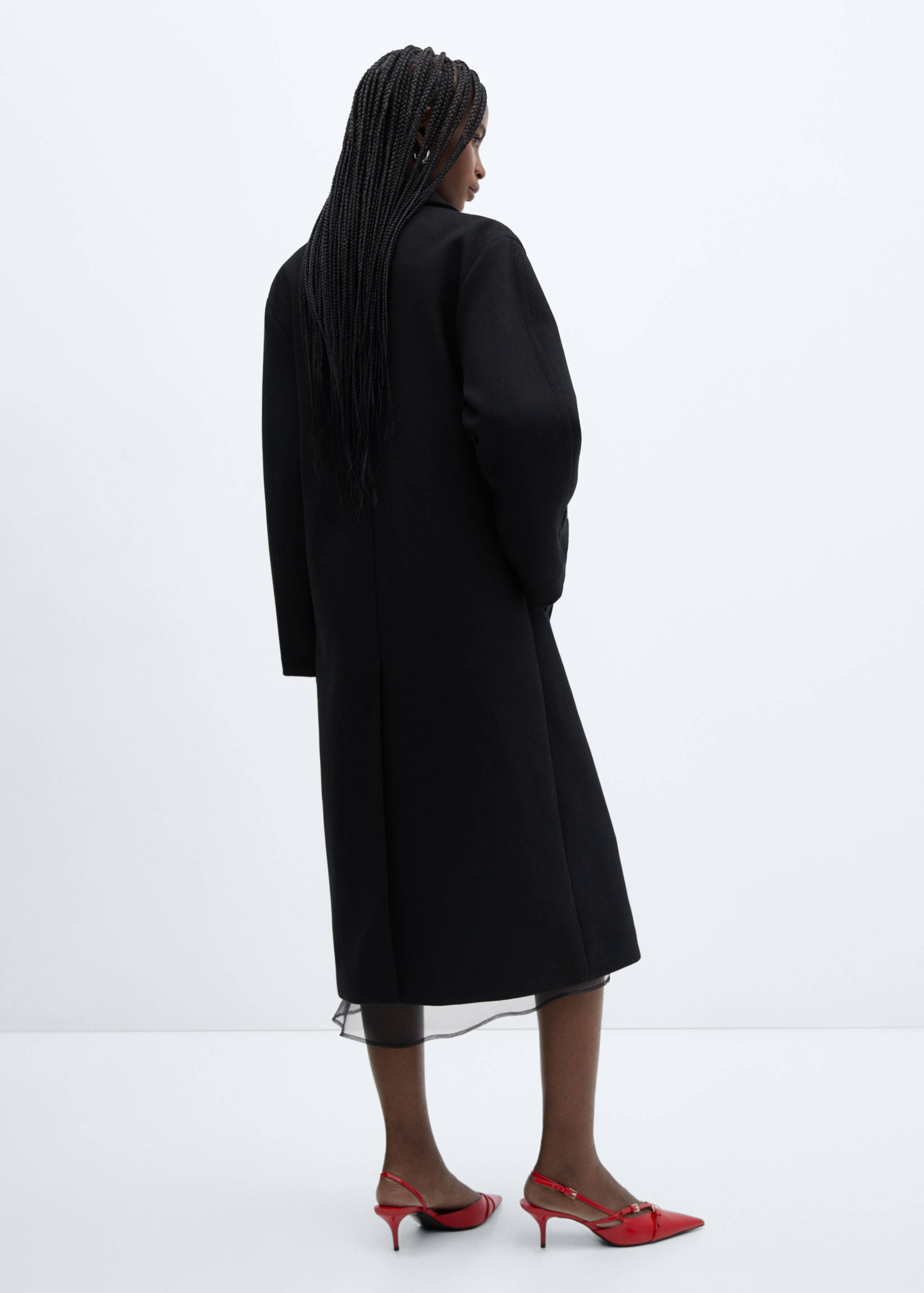 Oversize wool coat - Reverse of the article
