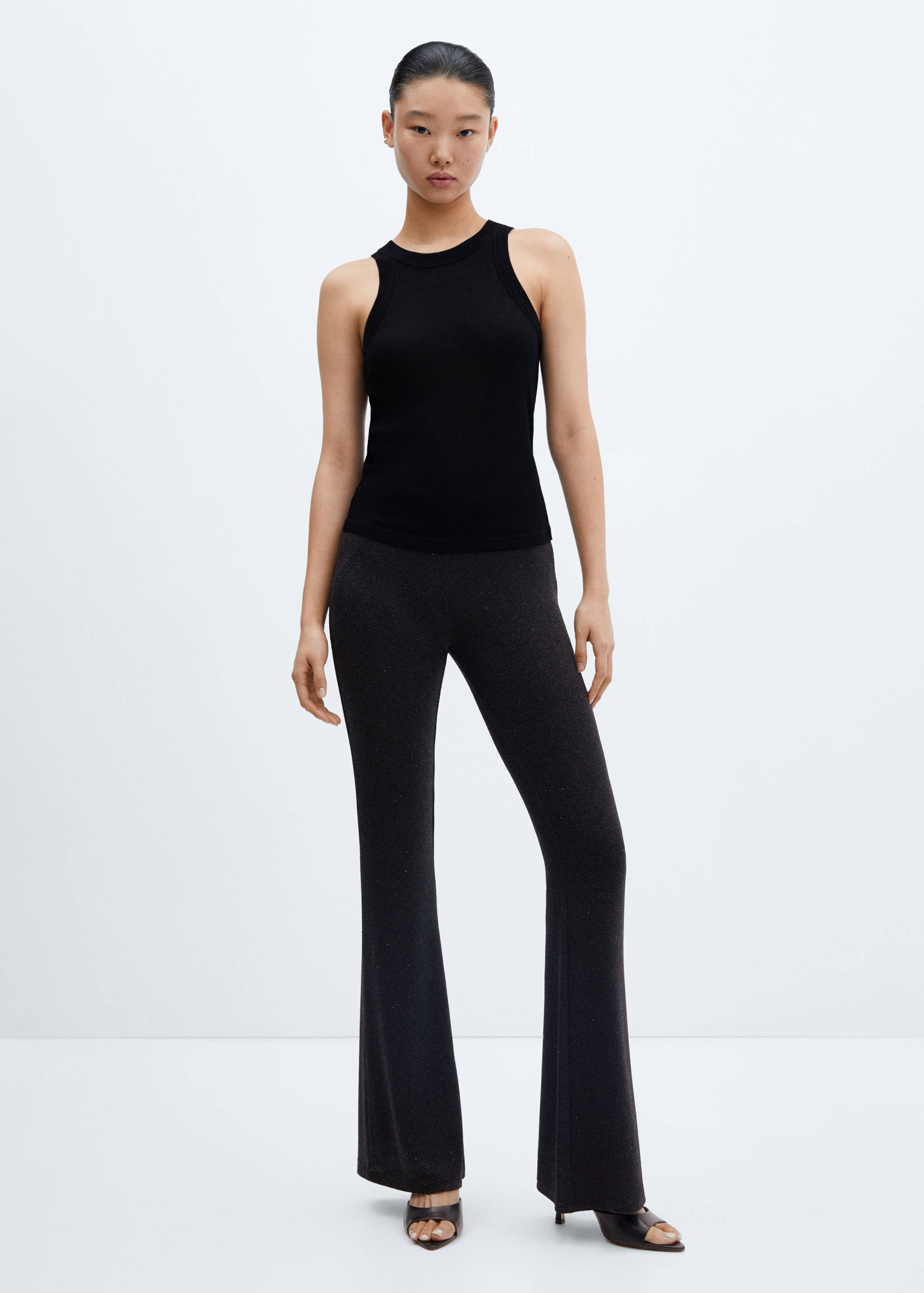 Glänzende Flared Hose - Allgemeine Ansicht