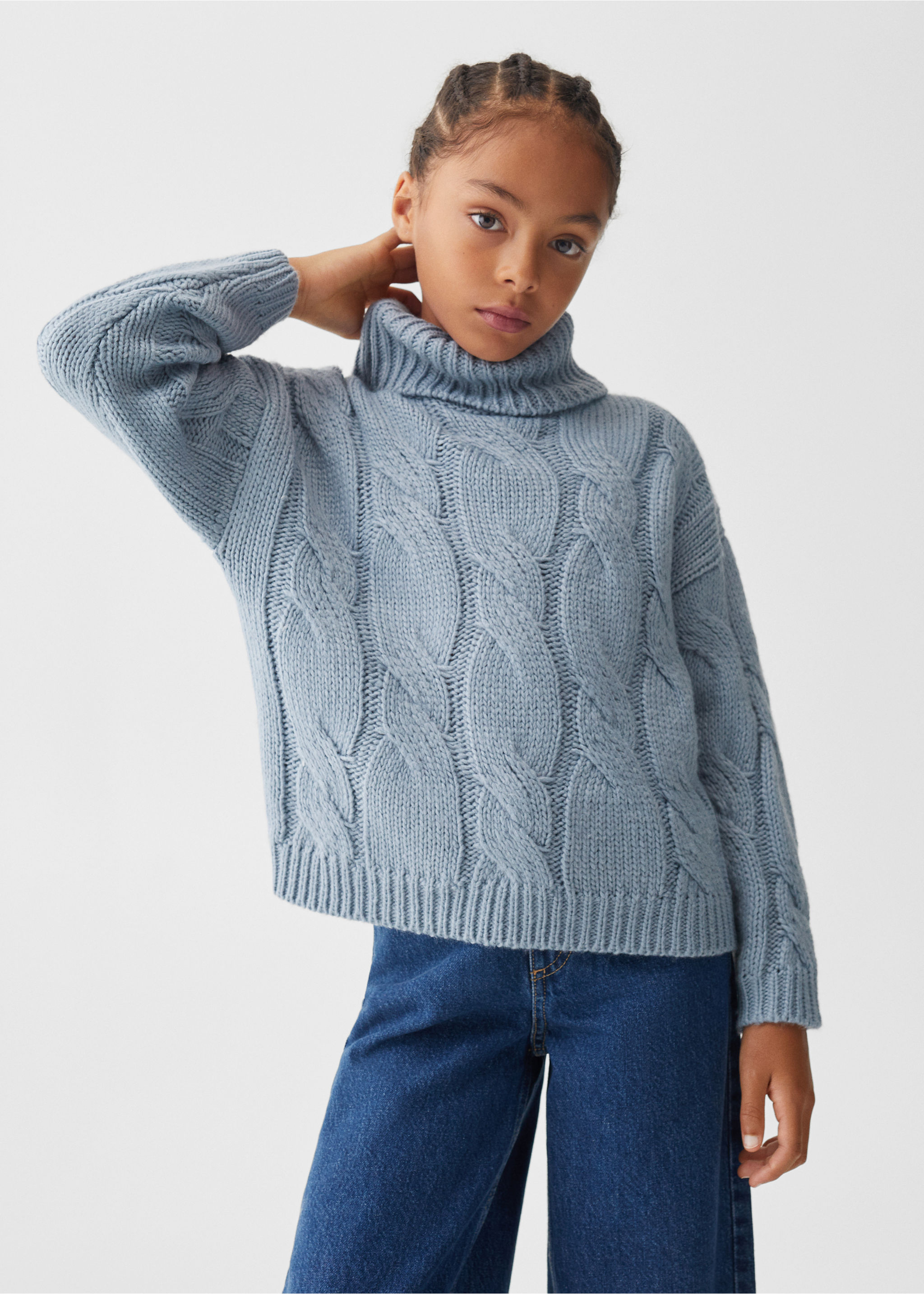 Pull-over maille col montant - Plan moyen