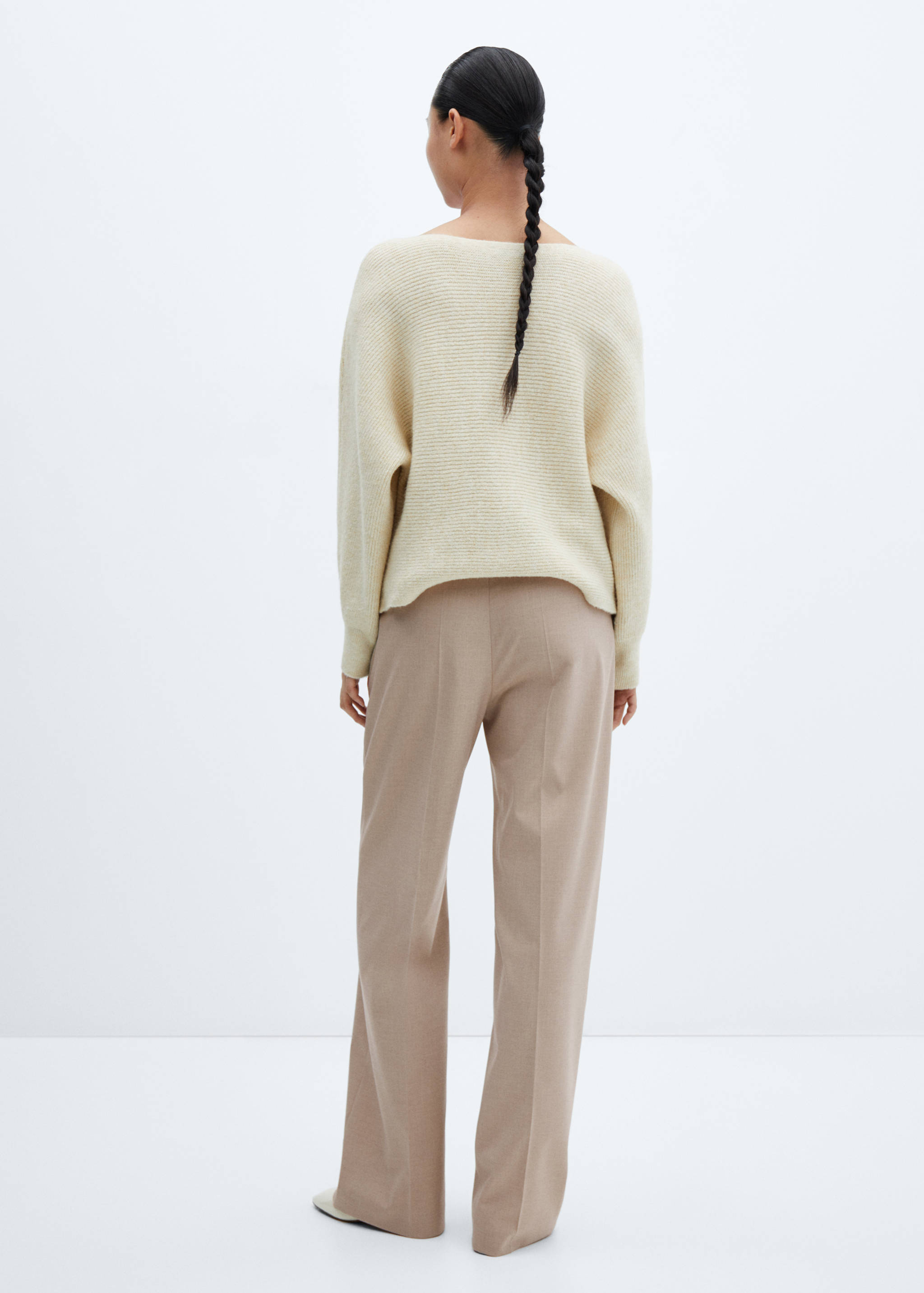 Wide leg trousers with elastic waist - Reverse of the article