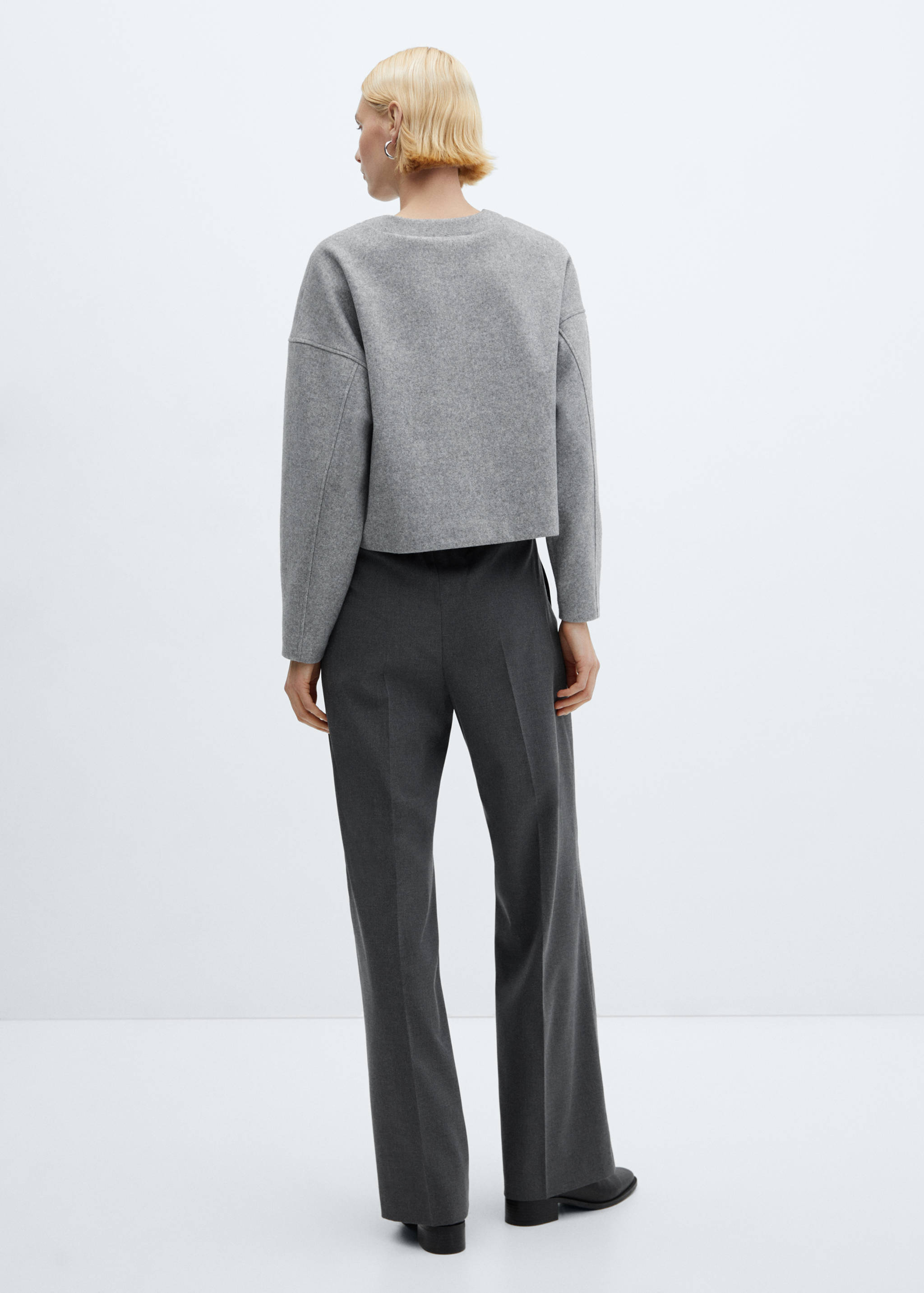 Wide leg trousers with elastic waist - Reverse of the article