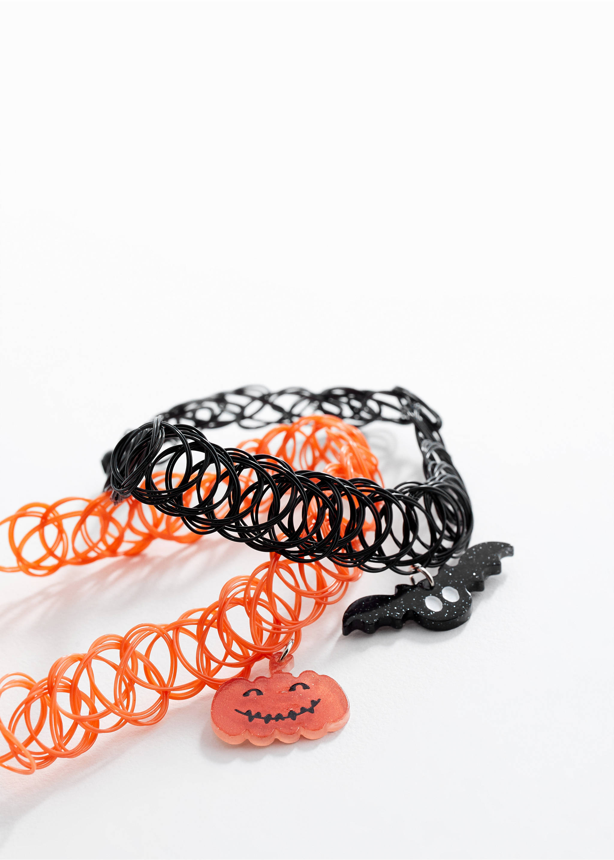 Pack 2 chokers Halloween - Plano medio, Negro. Ref: 57027120-00.