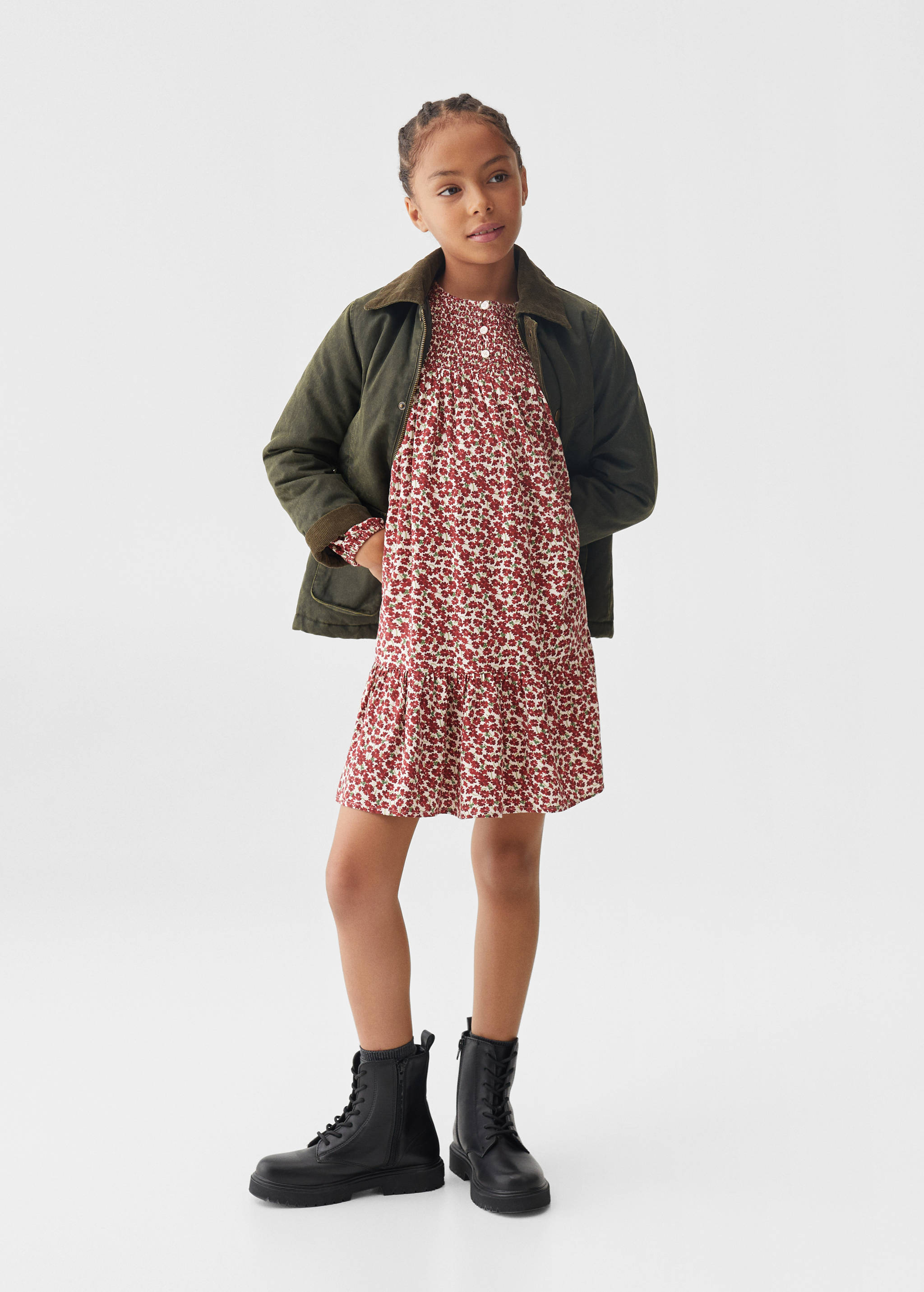 Kleid mit Blumendruck - Allgemeine Ansicht