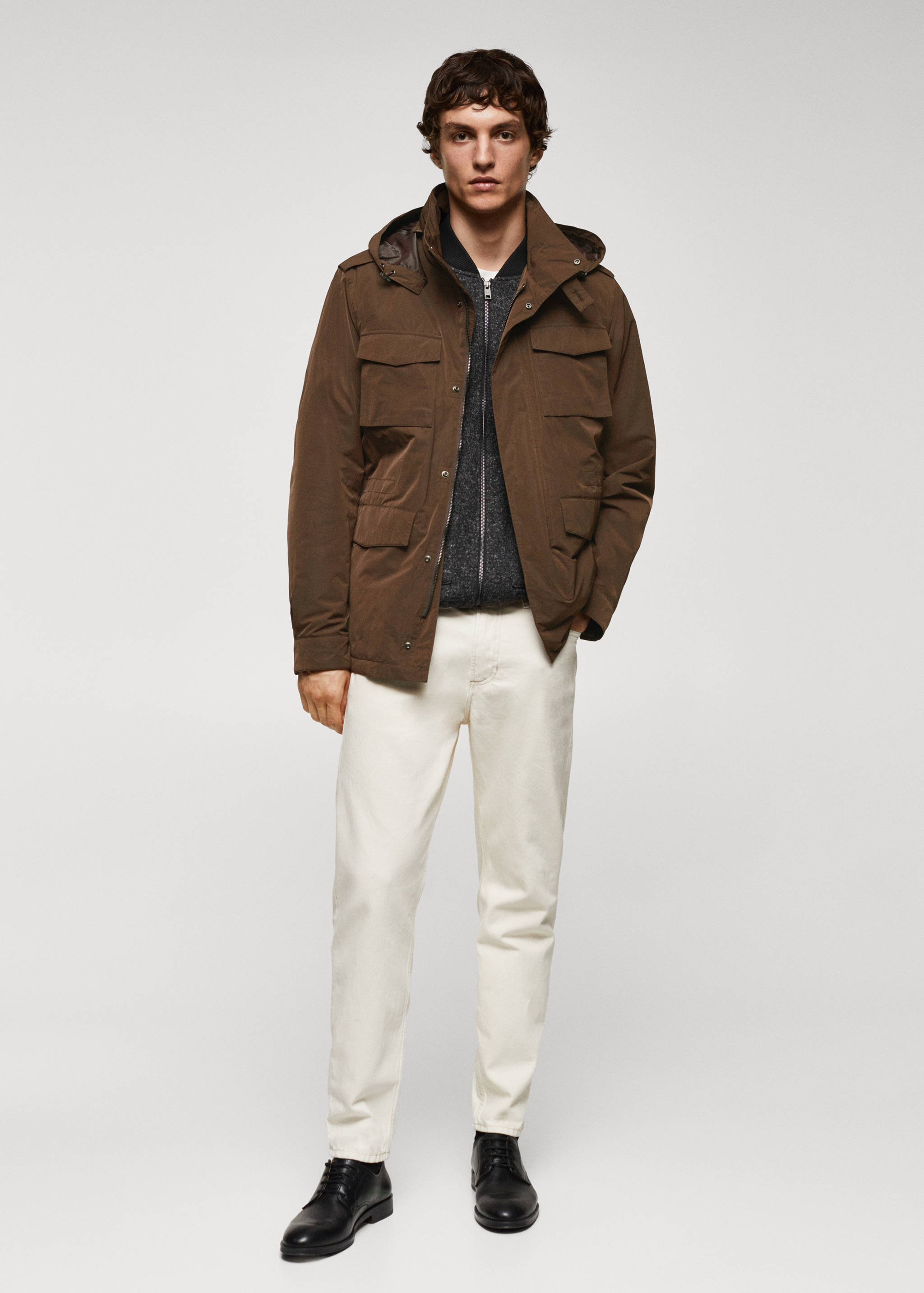 Water-repellent jacket with pockets - General plane