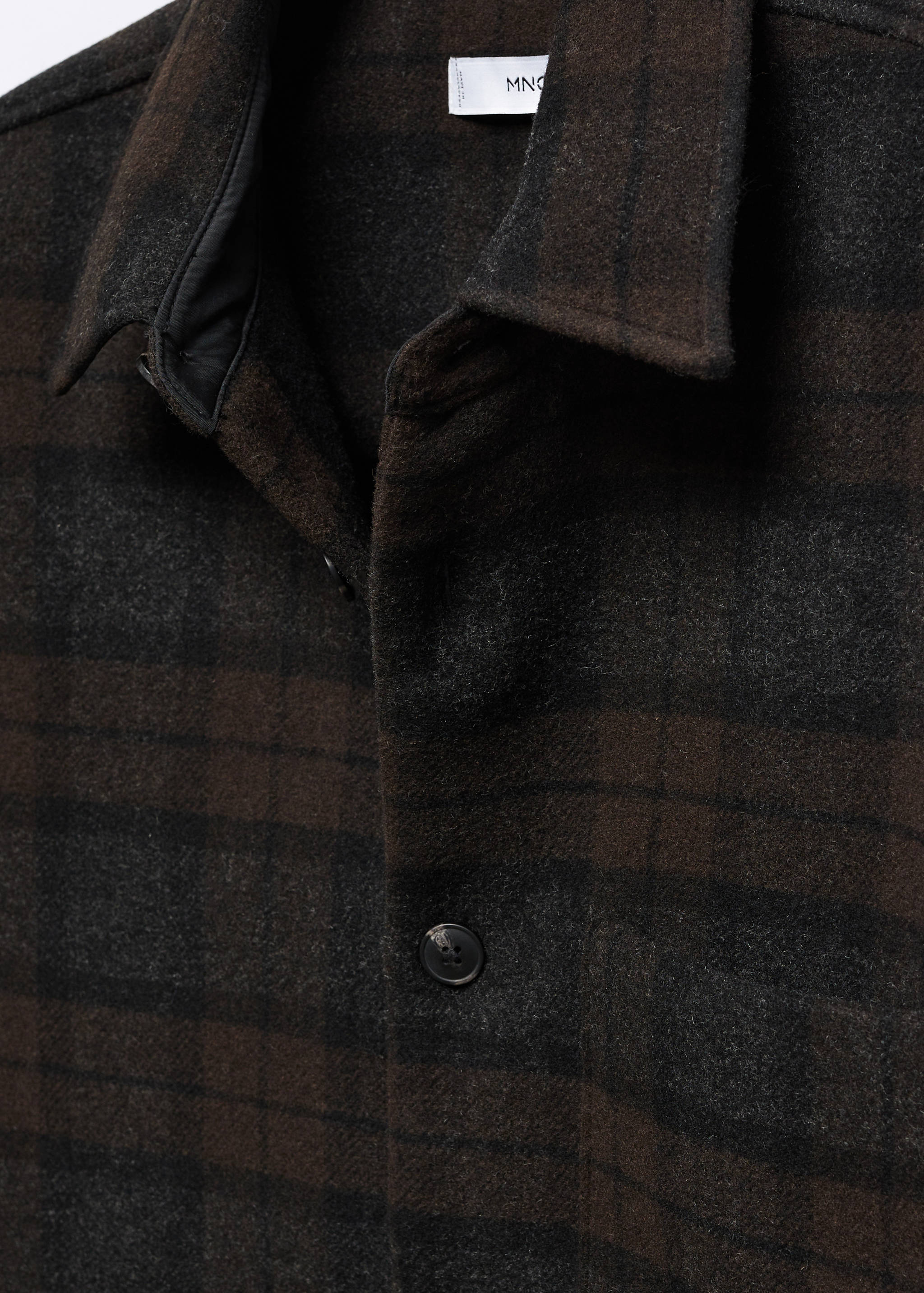 Kariertes Overshirt aus Woll-Mix - Detail des Artikels 8