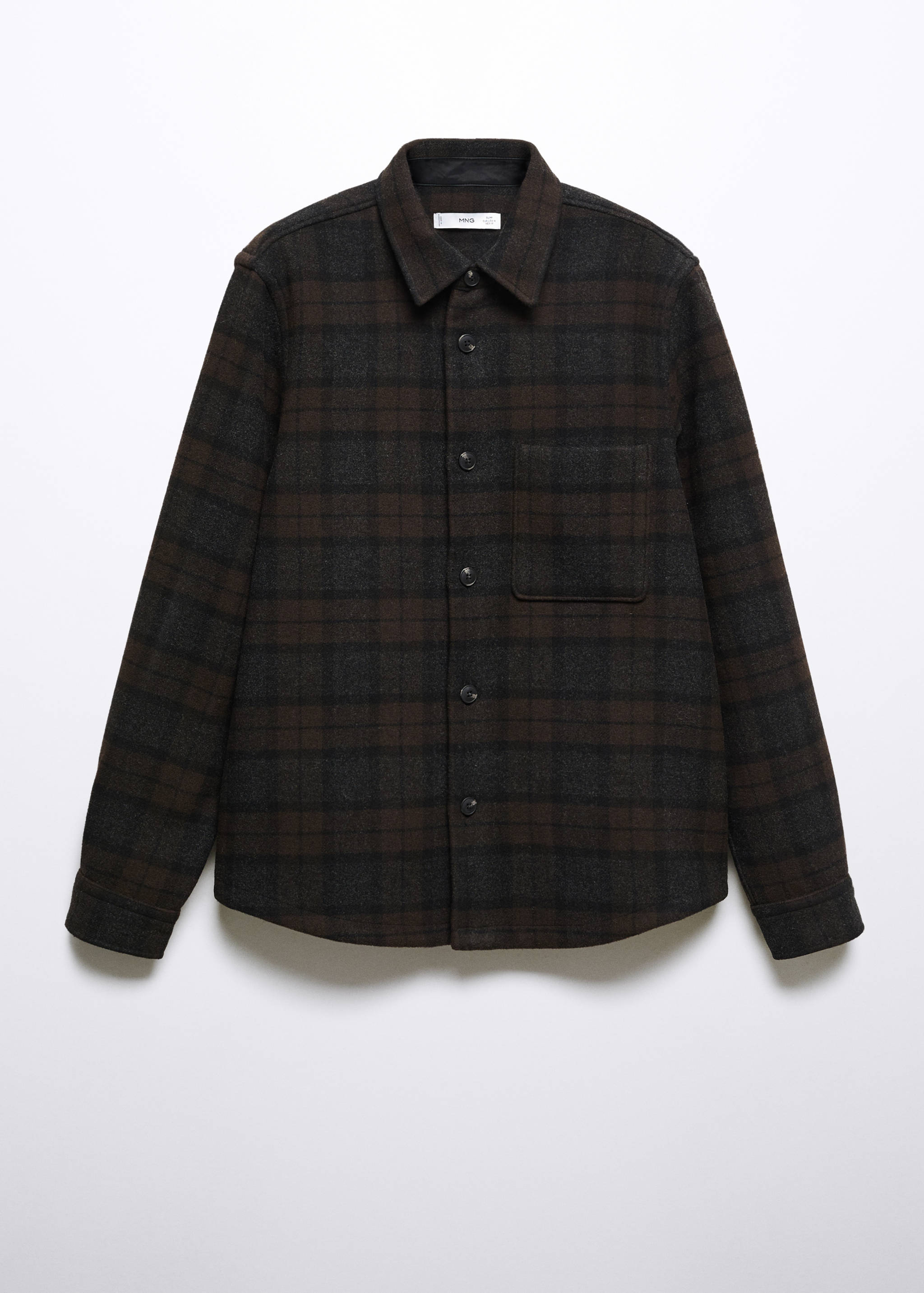 Kariertes Overshirt aus Woll-Mix - Artikel ohne Model