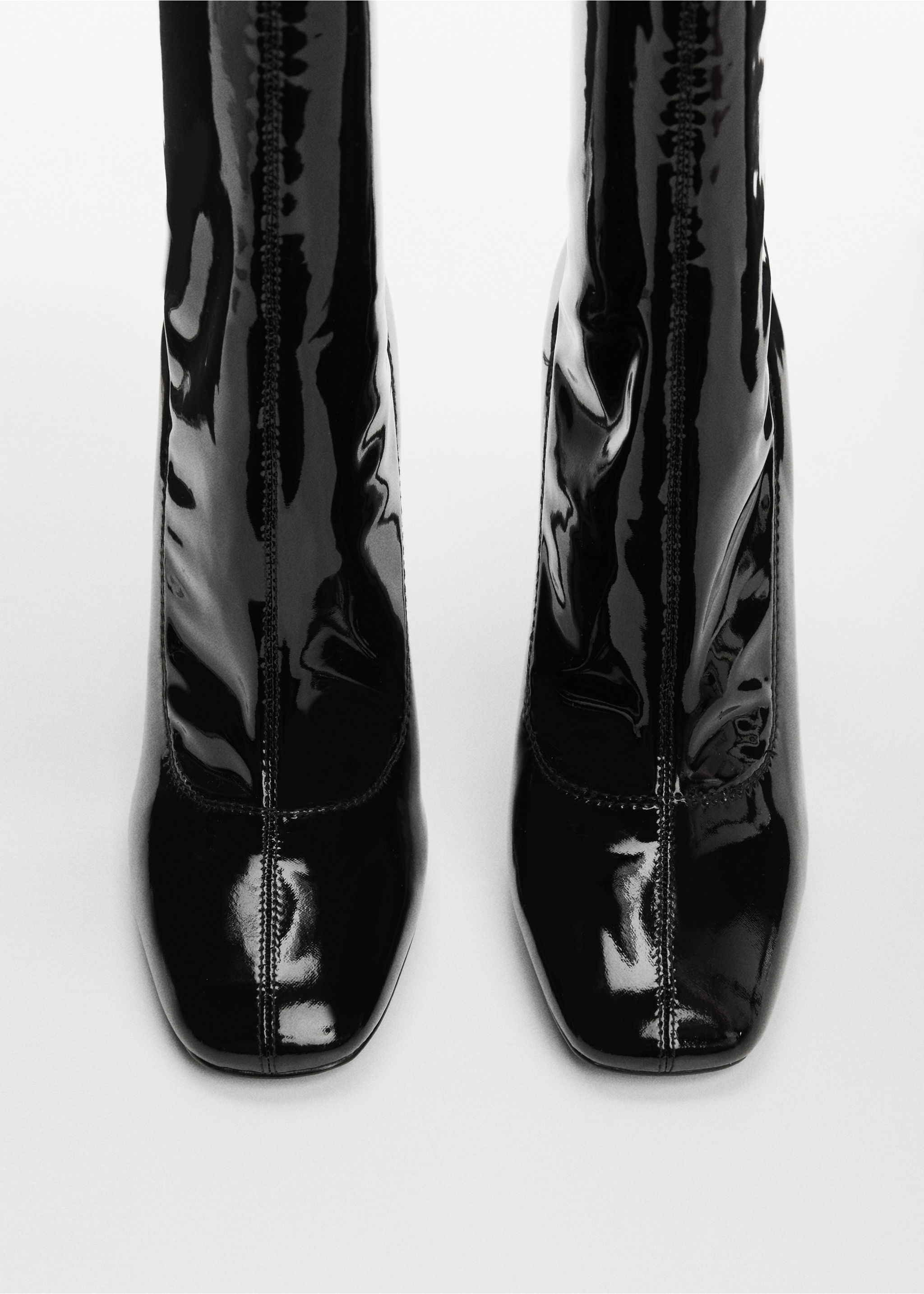 Patent leather-effect heeled boots - Details of the article 2