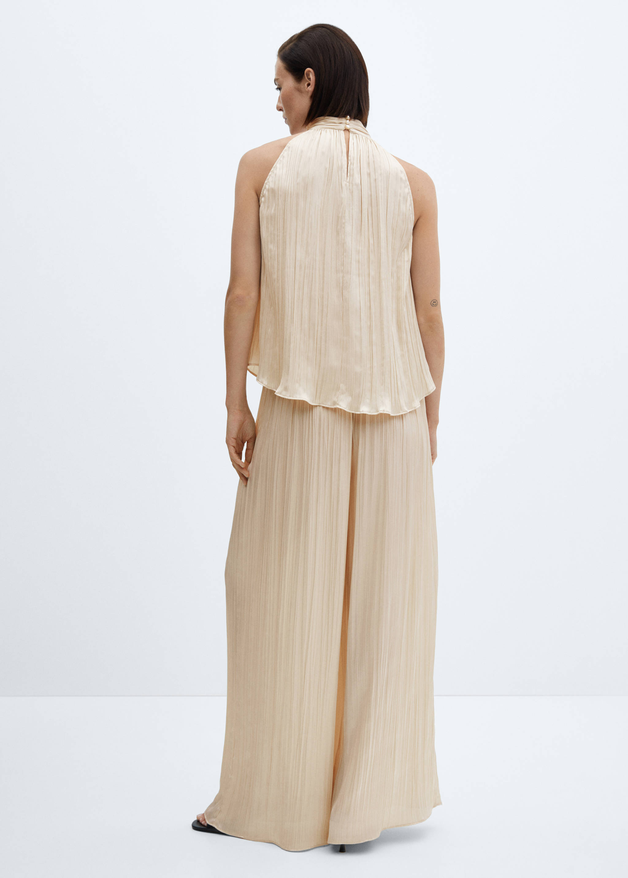 Pleated palazzo trousers - Reverse of the article