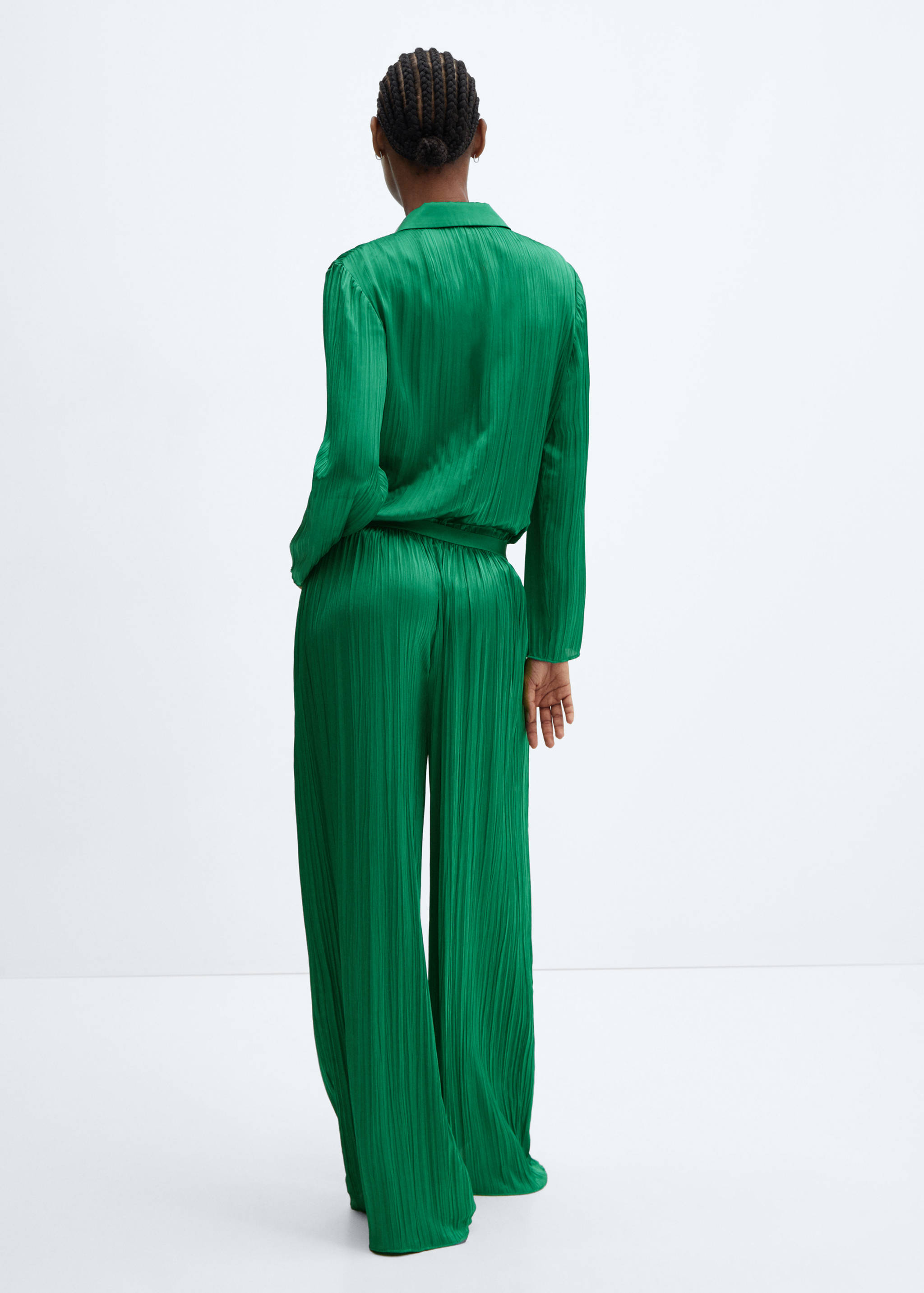 Pleated palazzo trousers - Reverse of the article