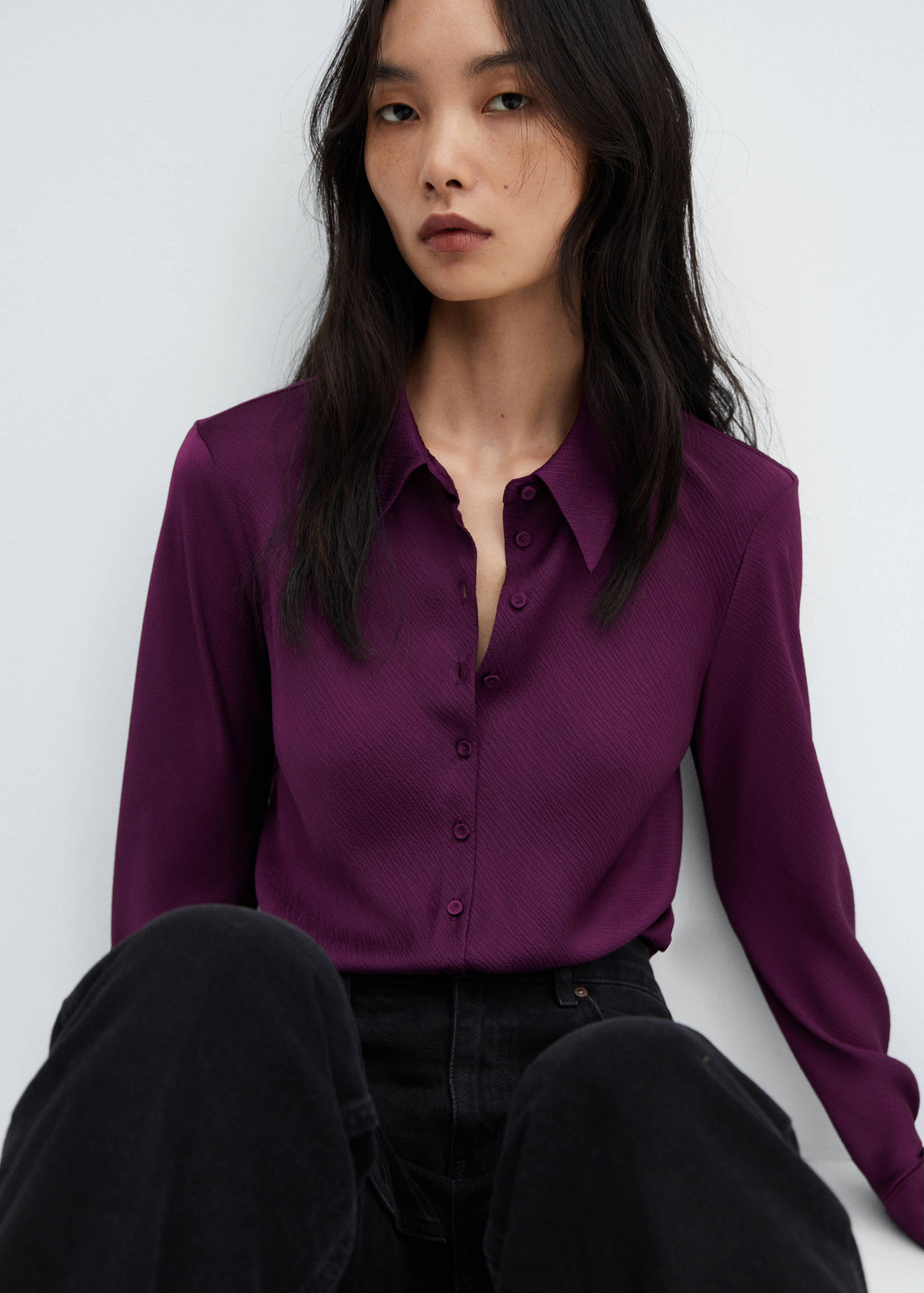 Hemd mit satinierter Textur - Detail des Artikels 2